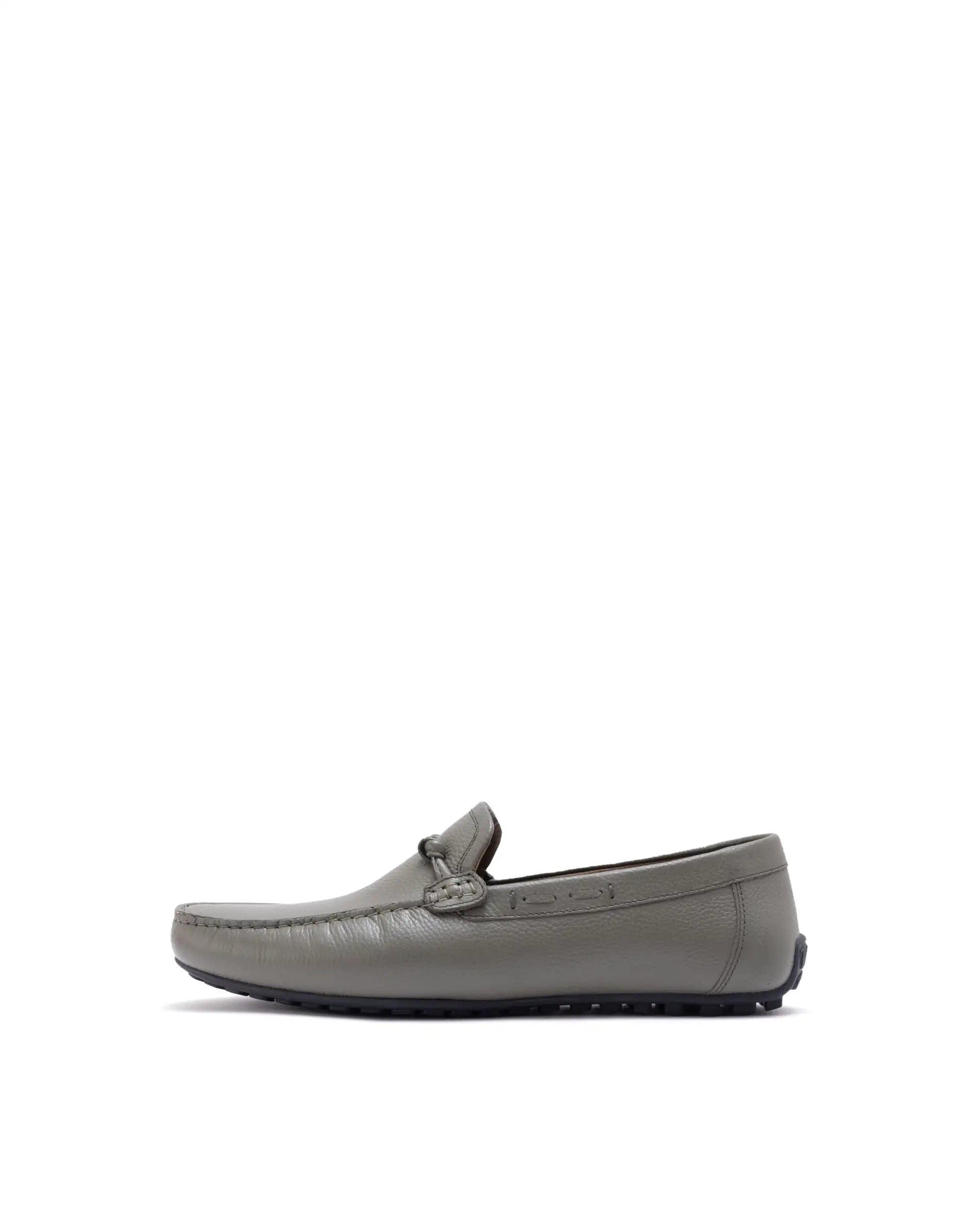 RAREZ Rare Rabbit Men's Knott Sage Slip - On Genuine Milled Leather Driving Mocassin