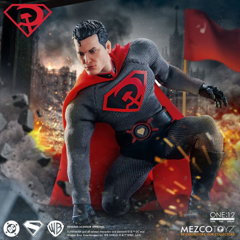 Mezco **Pre Order**Mezco One 12 Superman Red Son Edition Action Figure