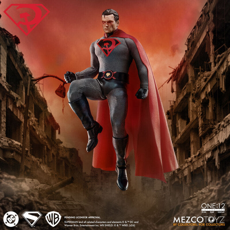 Mezco **Pre Order**Mezco One 12 Superman Red Son Edition Action Figure