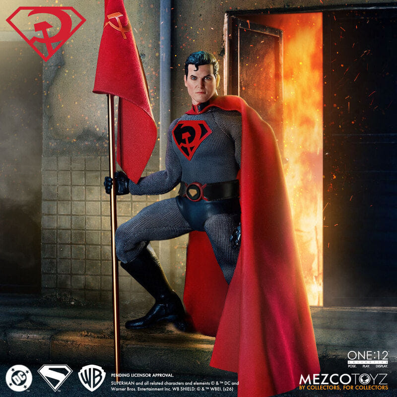 Mezco **Pre Order**Mezco One 12 Superman Red Son Edition Action Figure