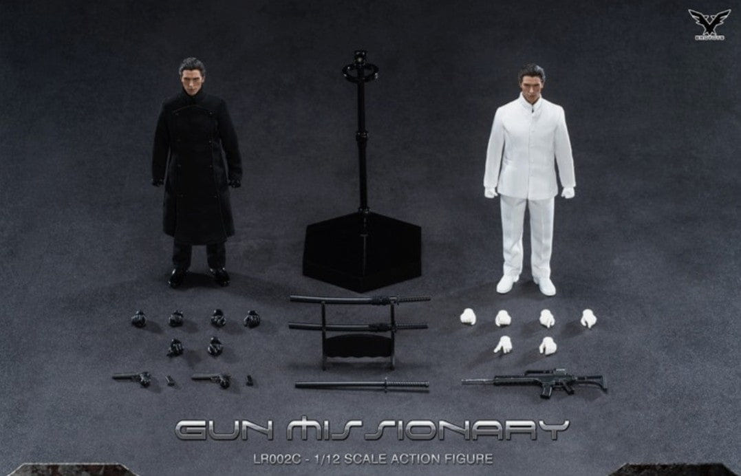3RD PARTY BroToys 1/12 Black & White Gun Missionary Action Figure