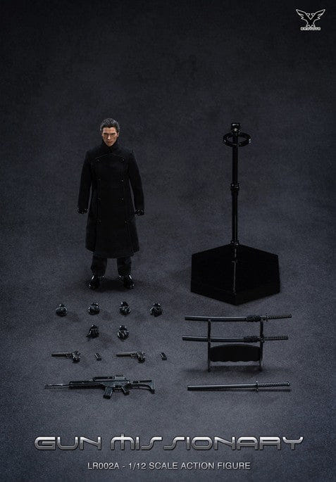 3RD PARTY BroToys 1/12 Black & White Gun Missionary Action Figure