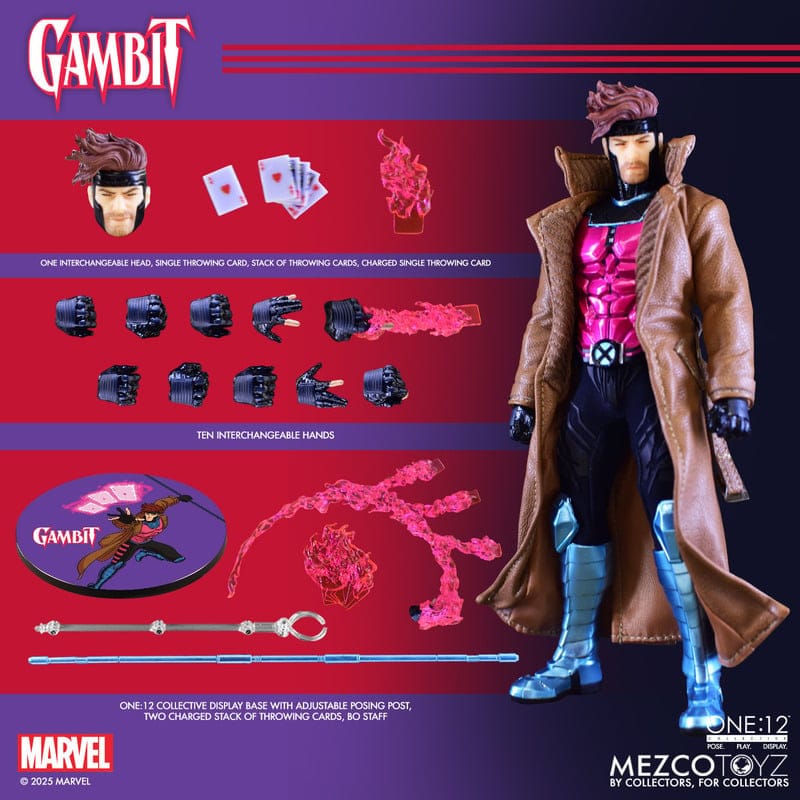 Mezco **Pre Order**Mezco One 12 Marvel Gambit Action Figure