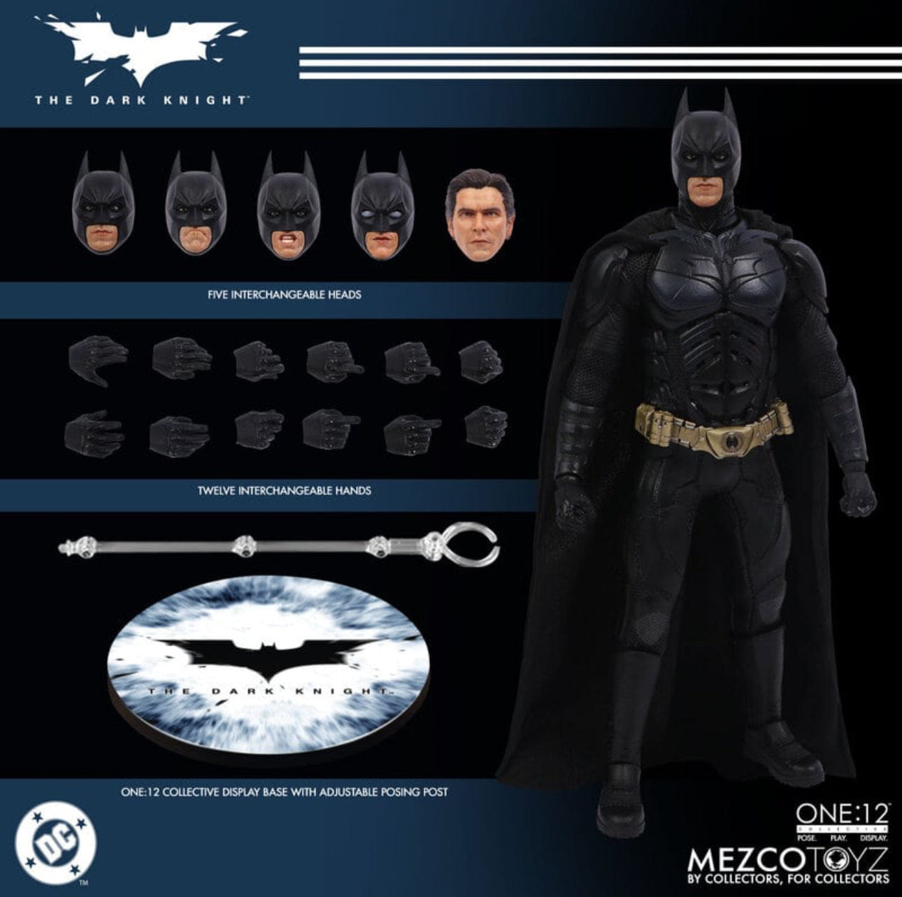 Mezco **Pre Order**Mezco One 12 The Dark Knight: Batman Action Figure