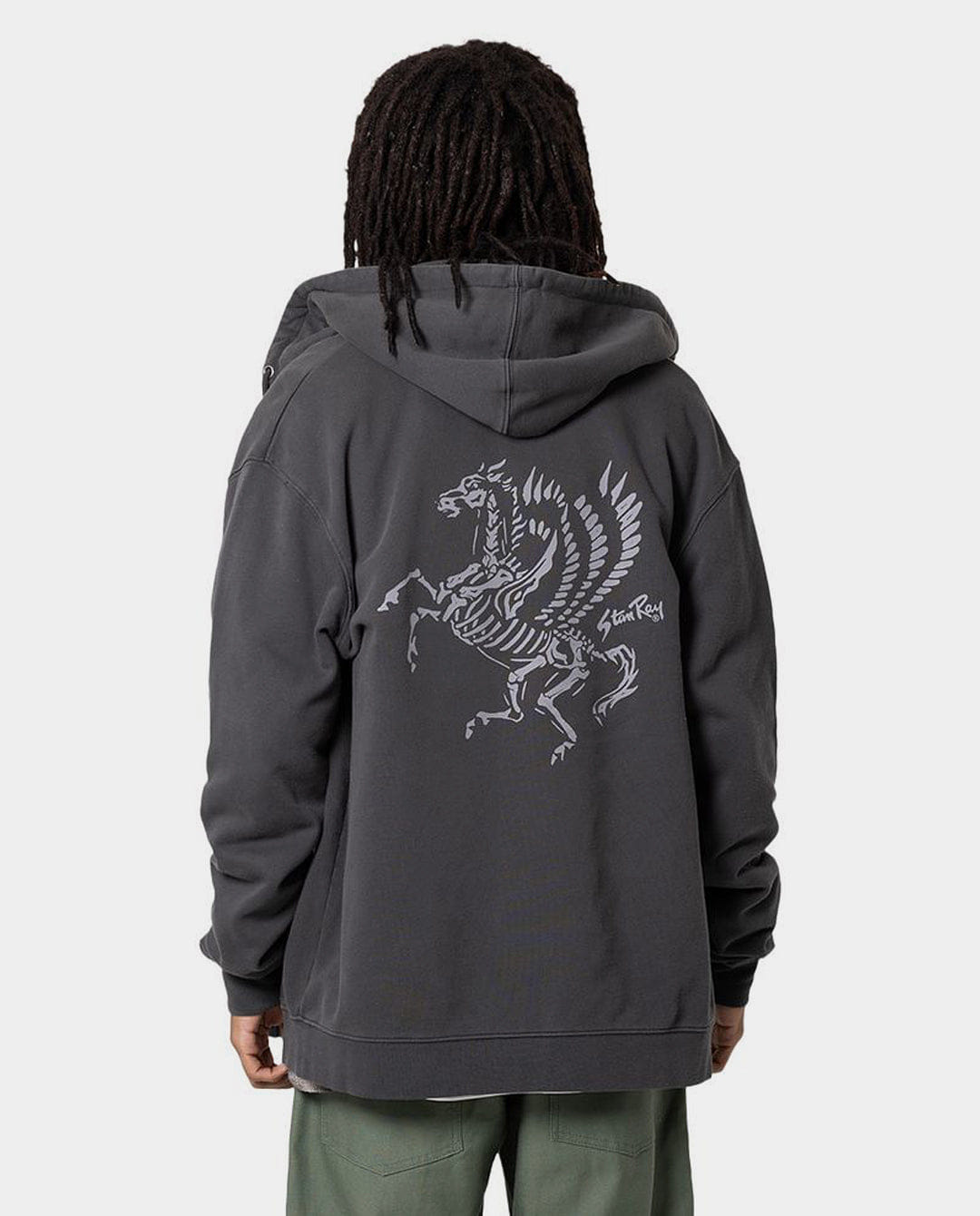 Stan Ray - Flying Horse Zip Thru Hoodie - Washed Black