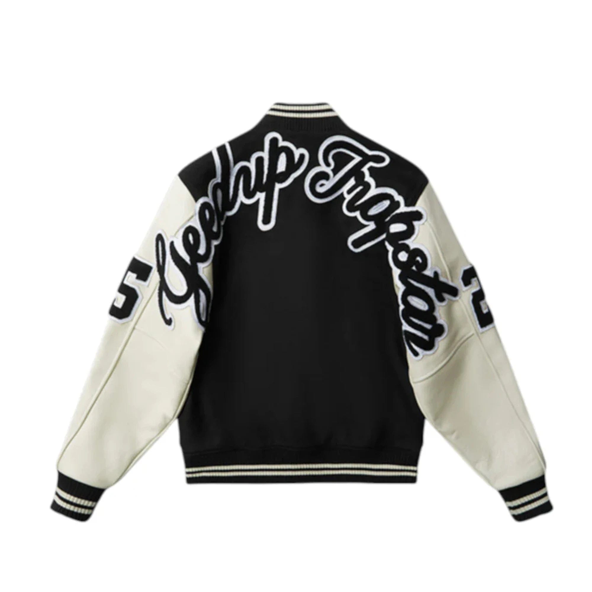 Geedup x Trapstar Letterman Jacket Black / White / Grey [Complex Exclusive] (2025)