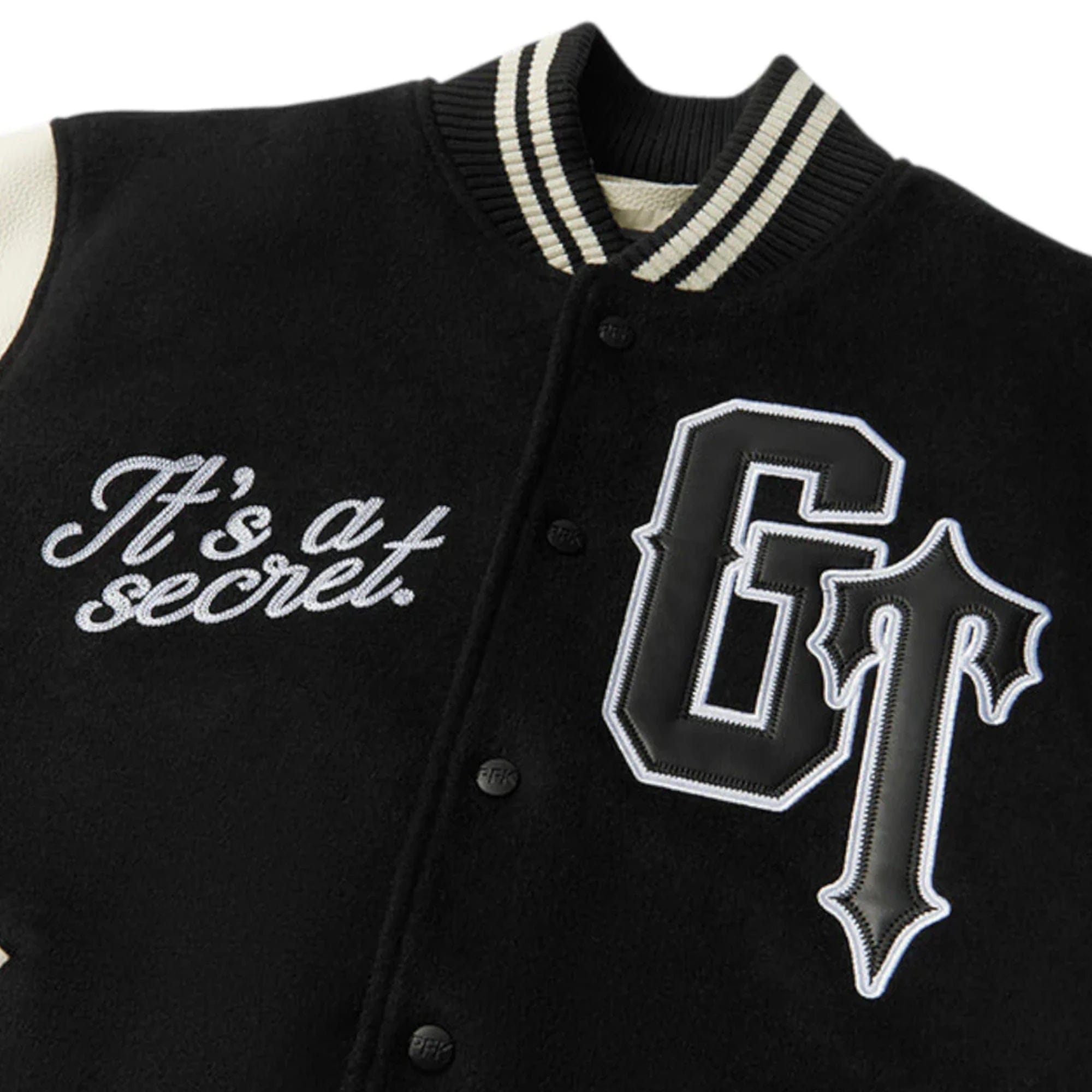 Geedup x Trapstar Letterman Jacket Black / White / Grey [Complex Exclusive] (2025)