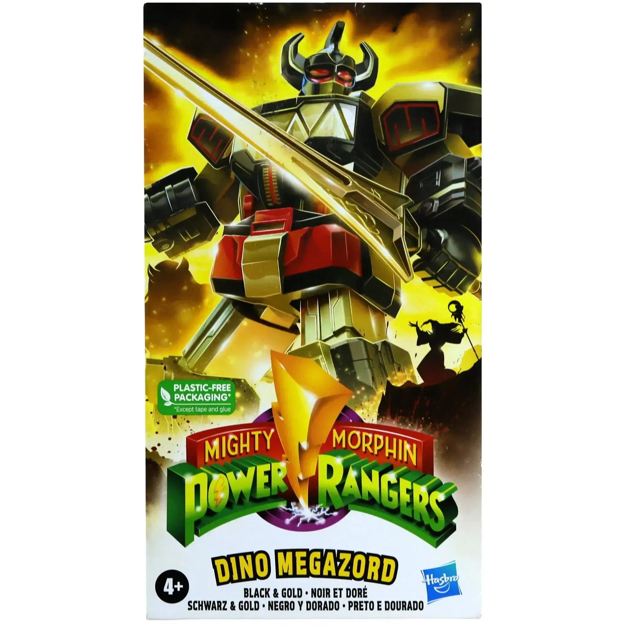 Hasbro Mighty Morphin Power Rangers - Black & Gold Dino Megazord Action Figure (7") - Hasbro - (2022)