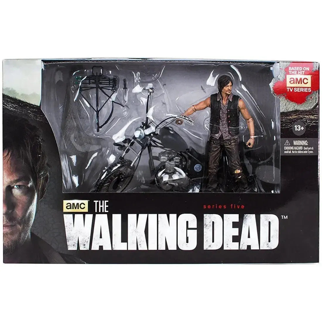 Mcfarlane Toys The Walking Dead - Daryl Dixon with Chopper Motorcycle Action Figure Set (5") - McFarlane Toys