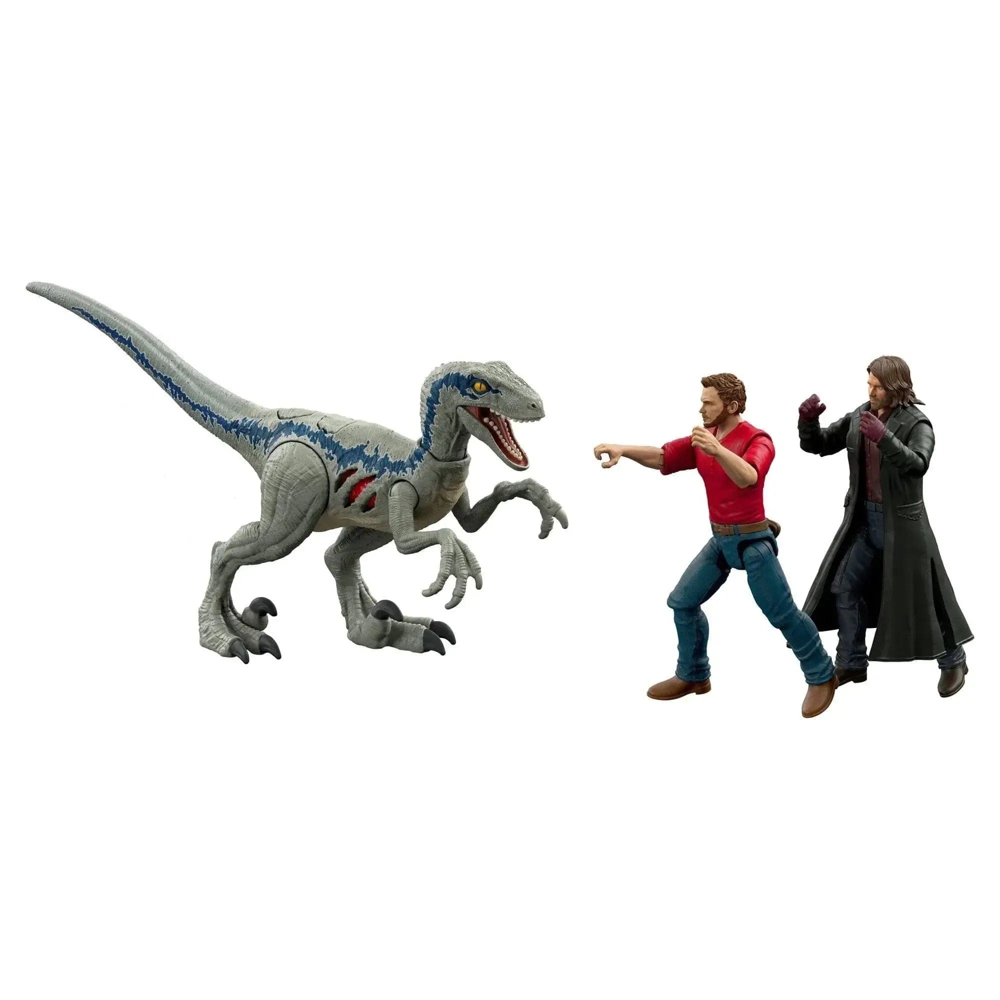 Mattel Jurassic World Dominion - Owen & Velociraptor Blue Pursuit Action Figure Pack - Mattel - Extreme Damage Series