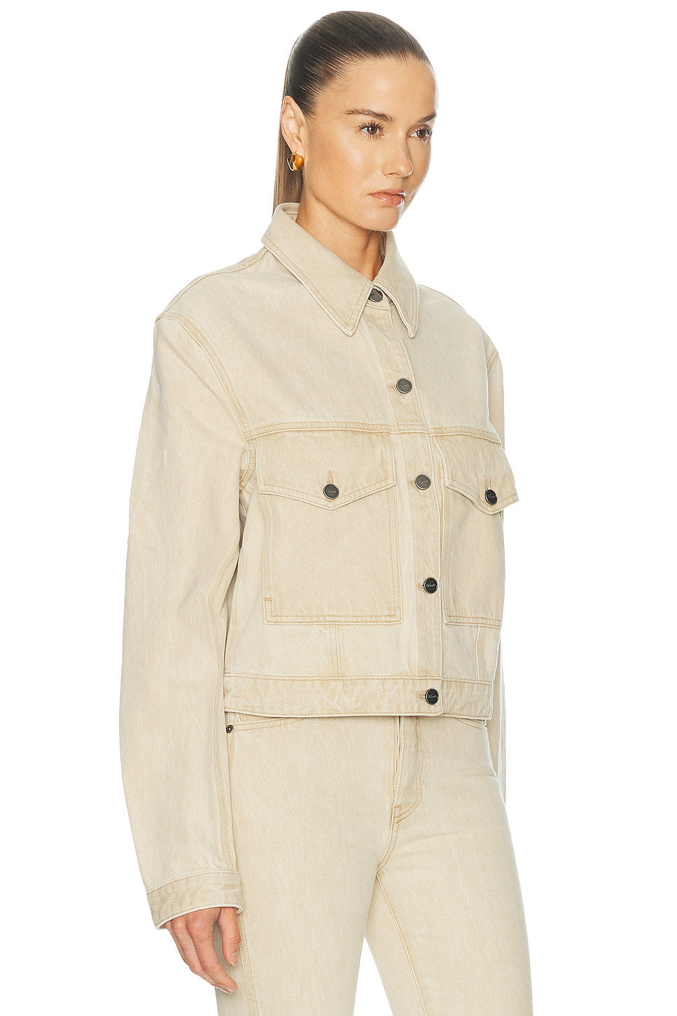 Khaite Tomer Collared Denim Jacket