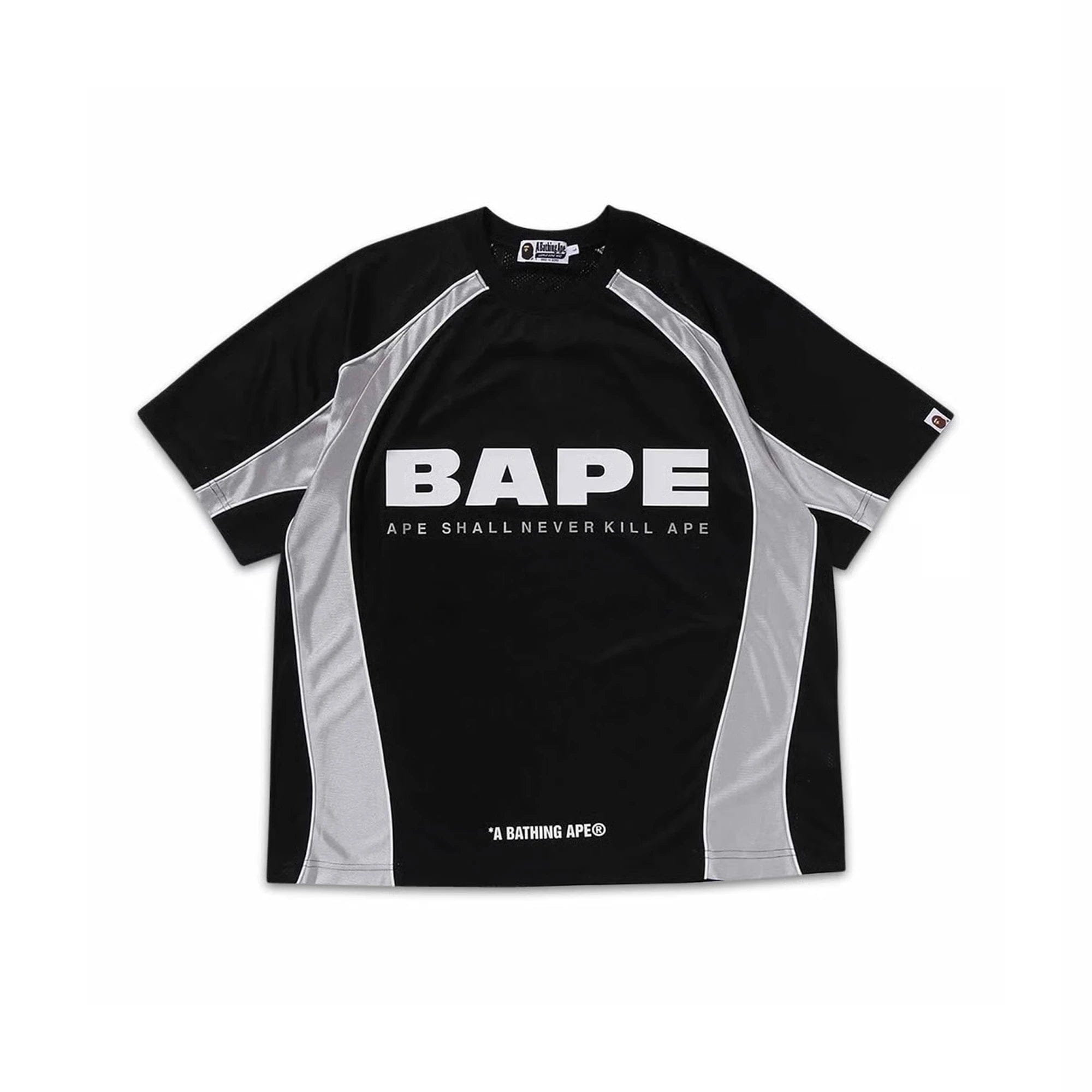 A Bathing Ape BAPE Solid Camo Jacquard Multilogo Relaxed Fit Football Jersey Black (2025)