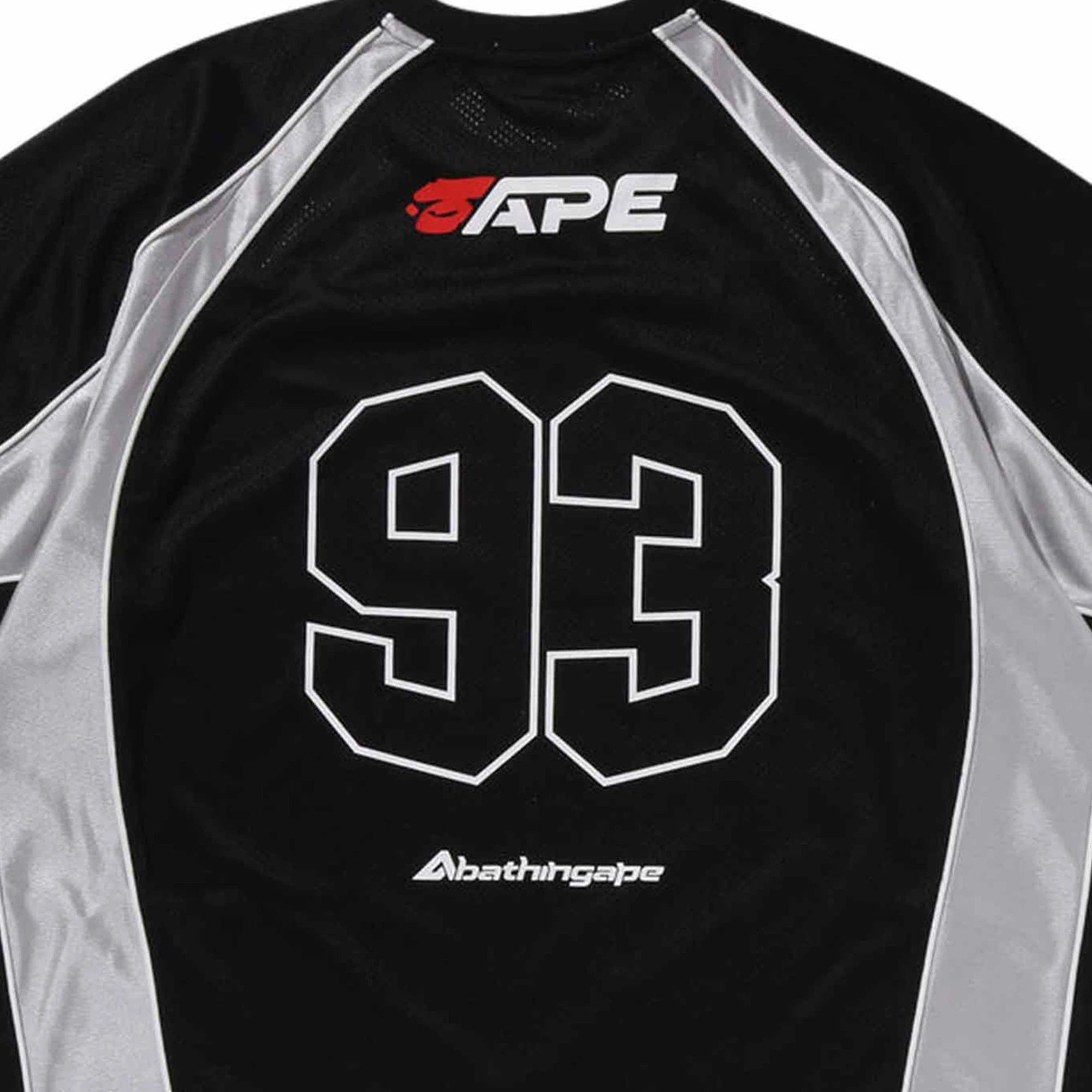 A Bathing Ape BAPE Solid Camo Jacquard Multilogo Relaxed Fit Football Jersey Black (2025)