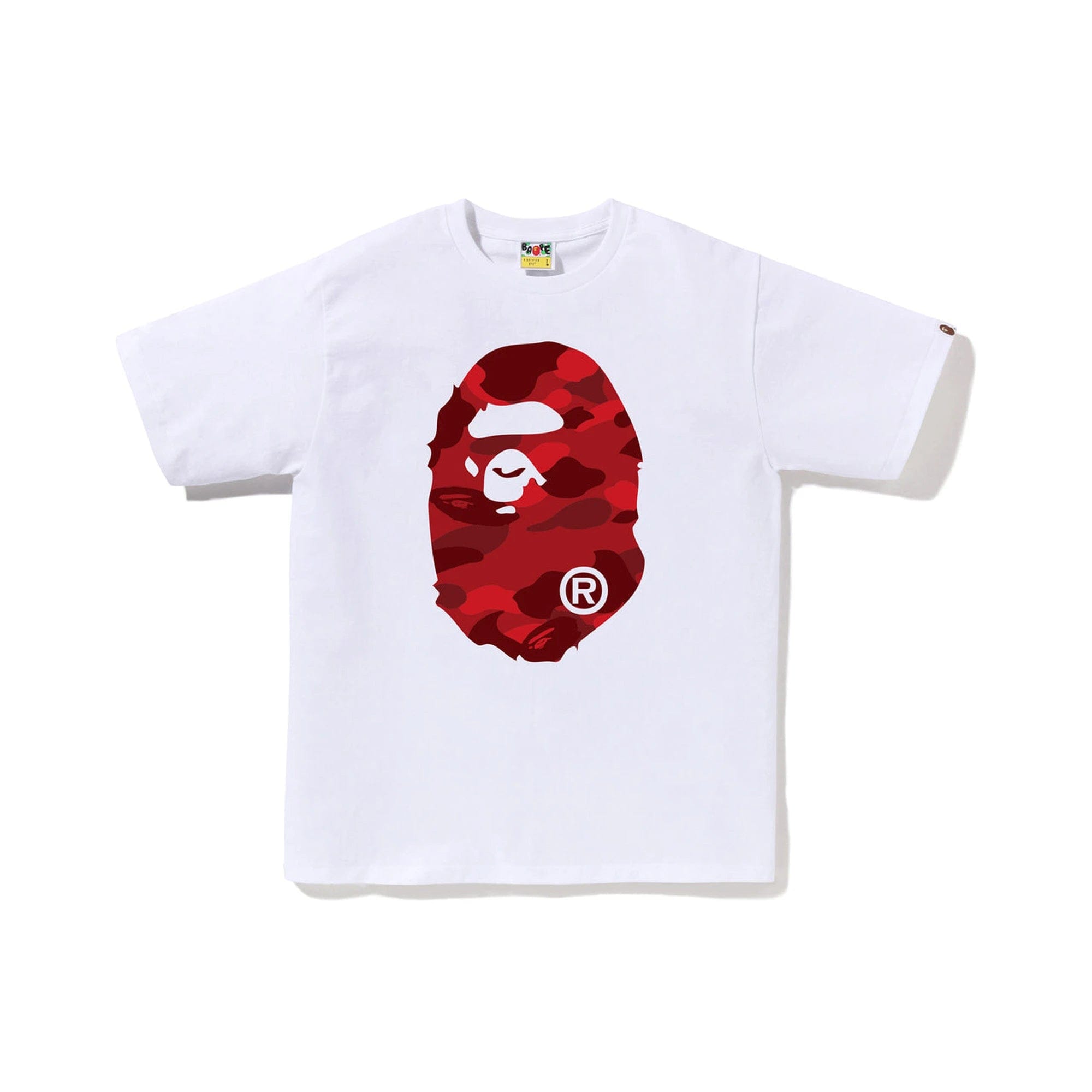 A Bathing Ape BAPE Color Camo Big Ape Head T-Shirt White / Red