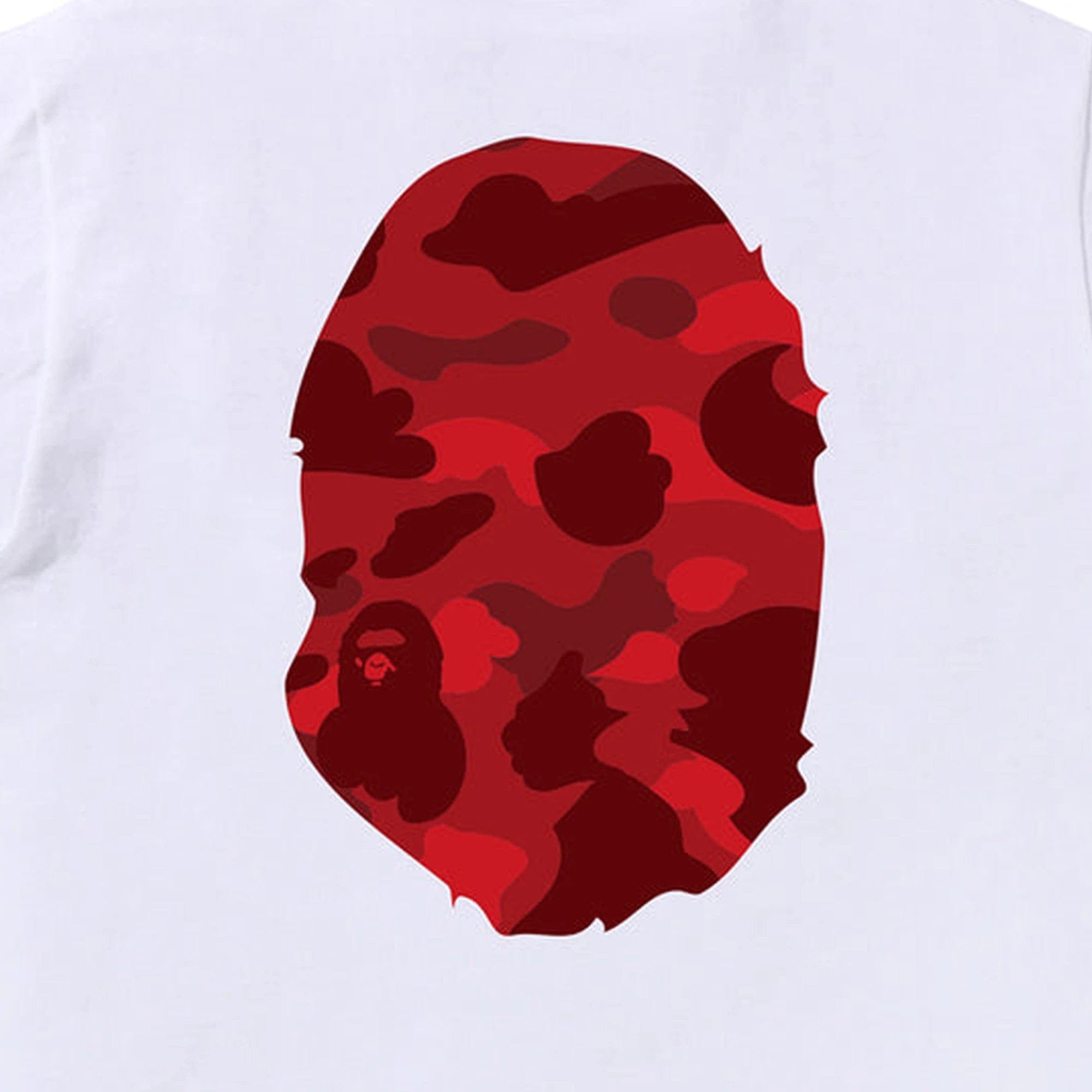 A Bathing Ape BAPE Color Camo Big Ape Head T-Shirt White / Red