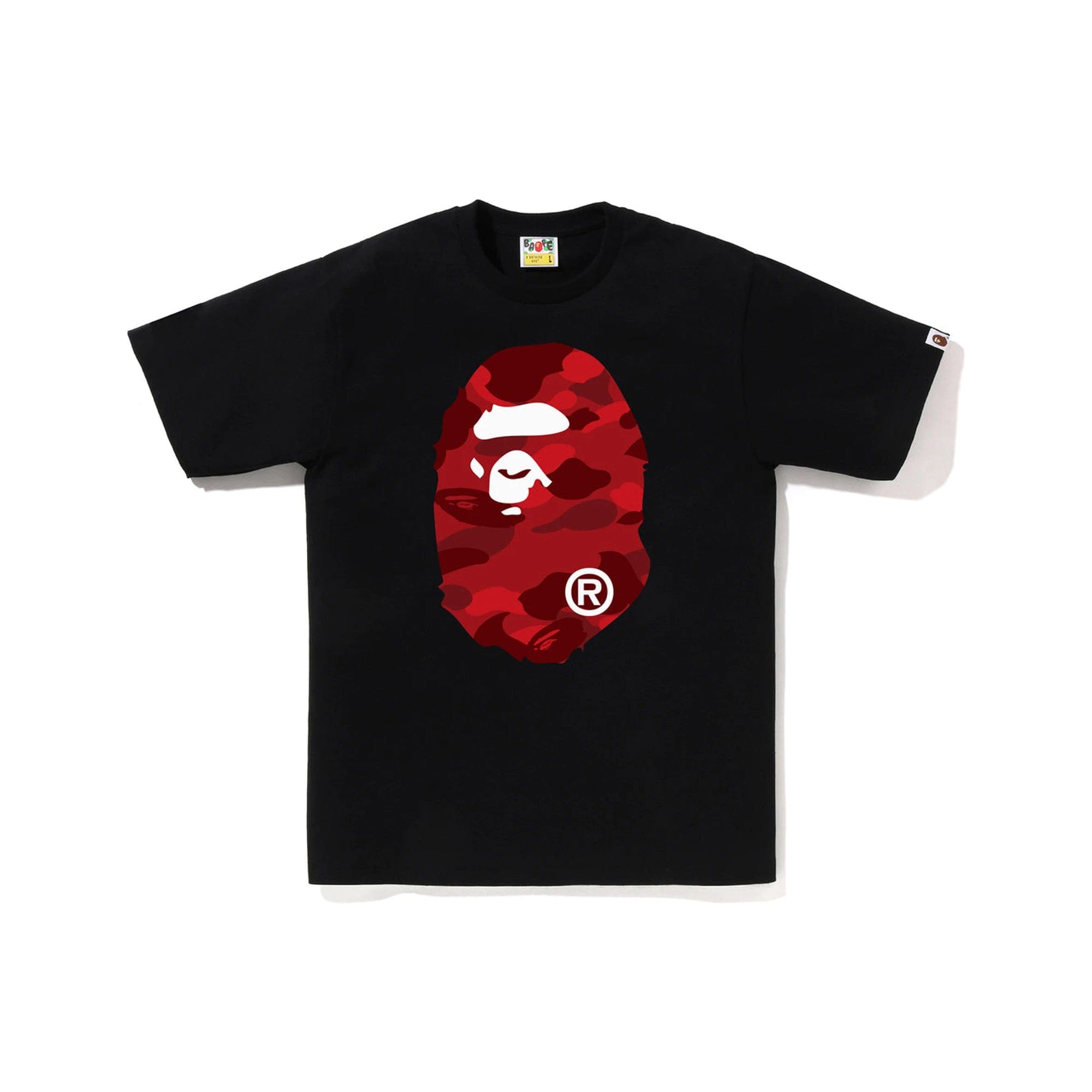 A Bathing Ape BAPE Color Camo Big Ape Head T-Shirt Black / Red
