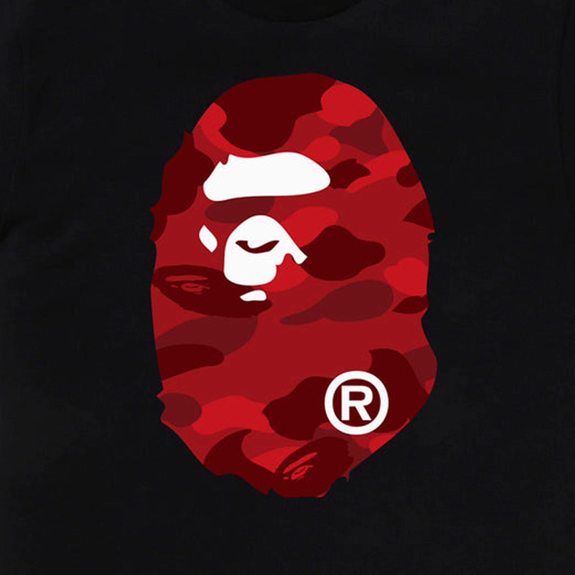 A Bathing Ape BAPE Color Camo Big Ape Head T-Shirt Black / Red
