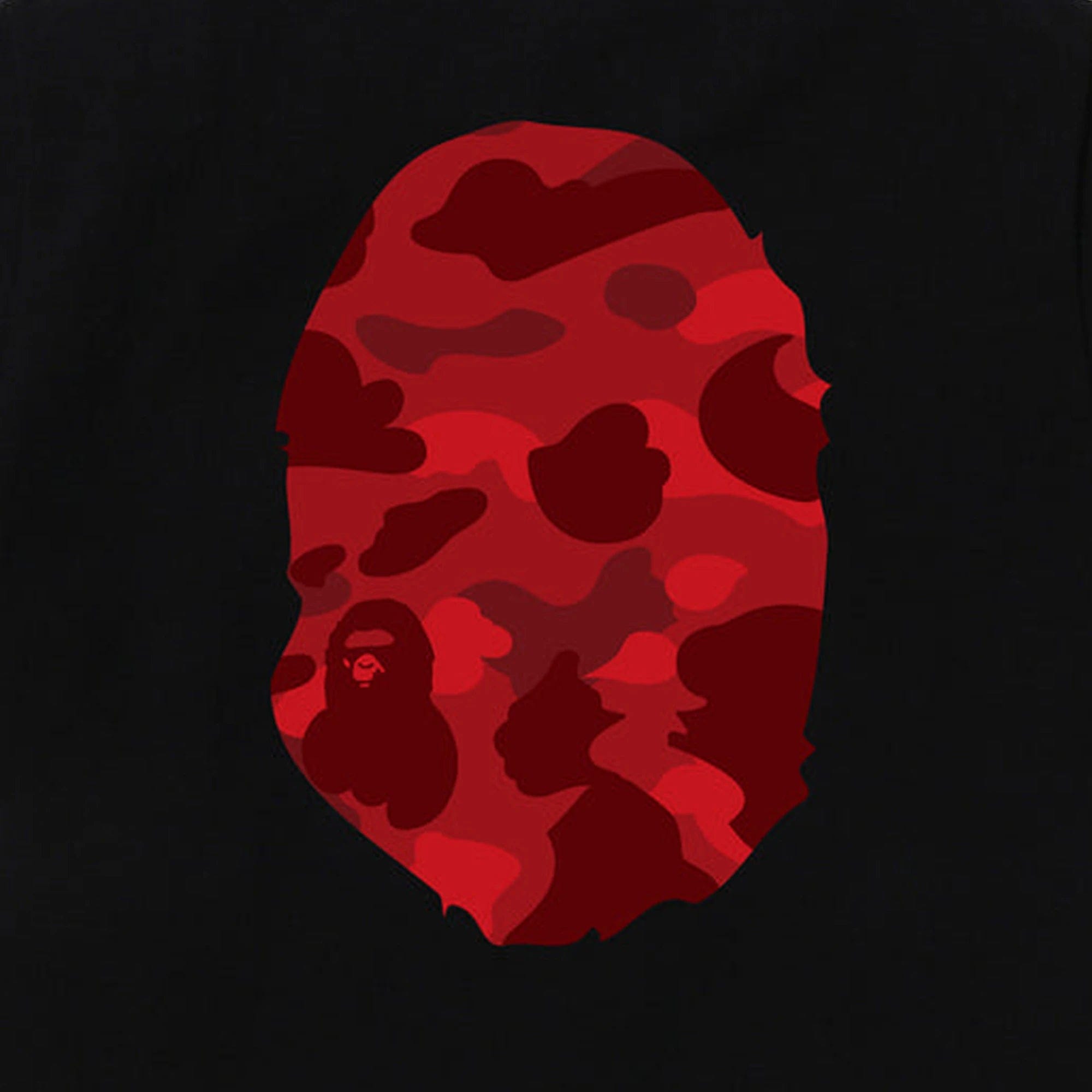 A Bathing Ape BAPE Color Camo Big Ape Head T-Shirt Black / Red