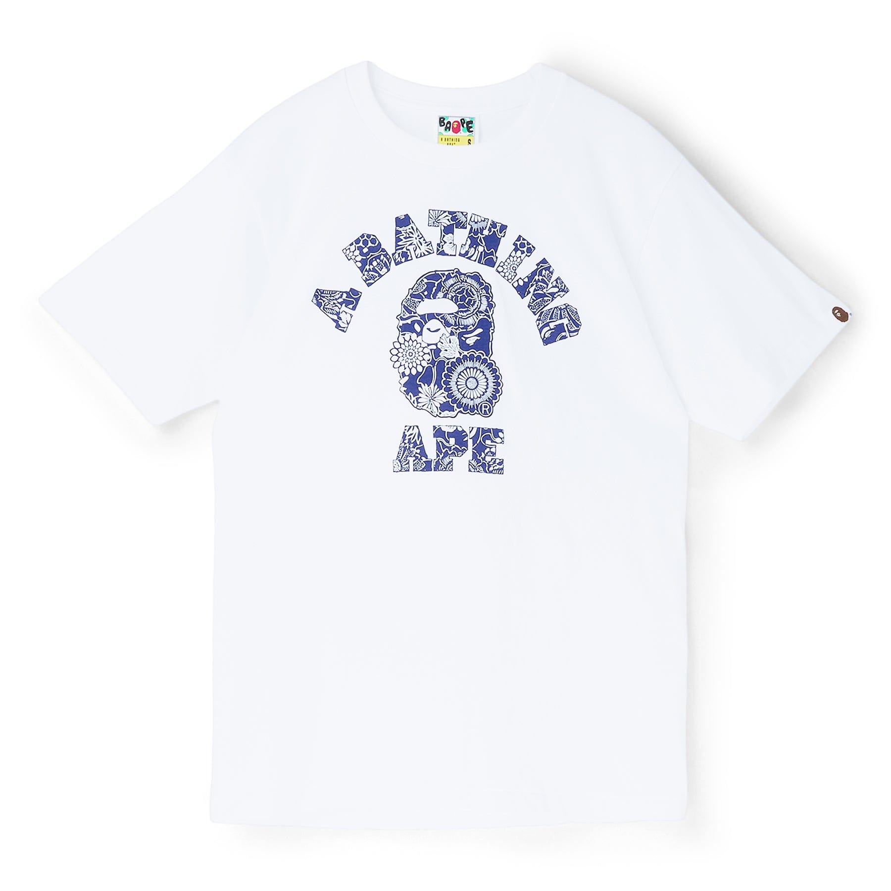 A Bathing Ape Japanese Indigo Art Camo College T-Shirt M (Whxny)