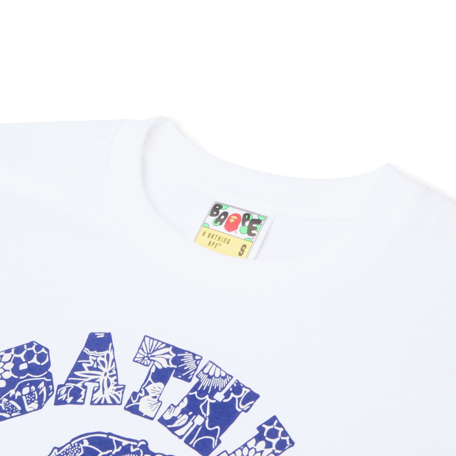 A Bathing Ape Japanese Indigo Art Camo College T-Shirt M (Whxny)