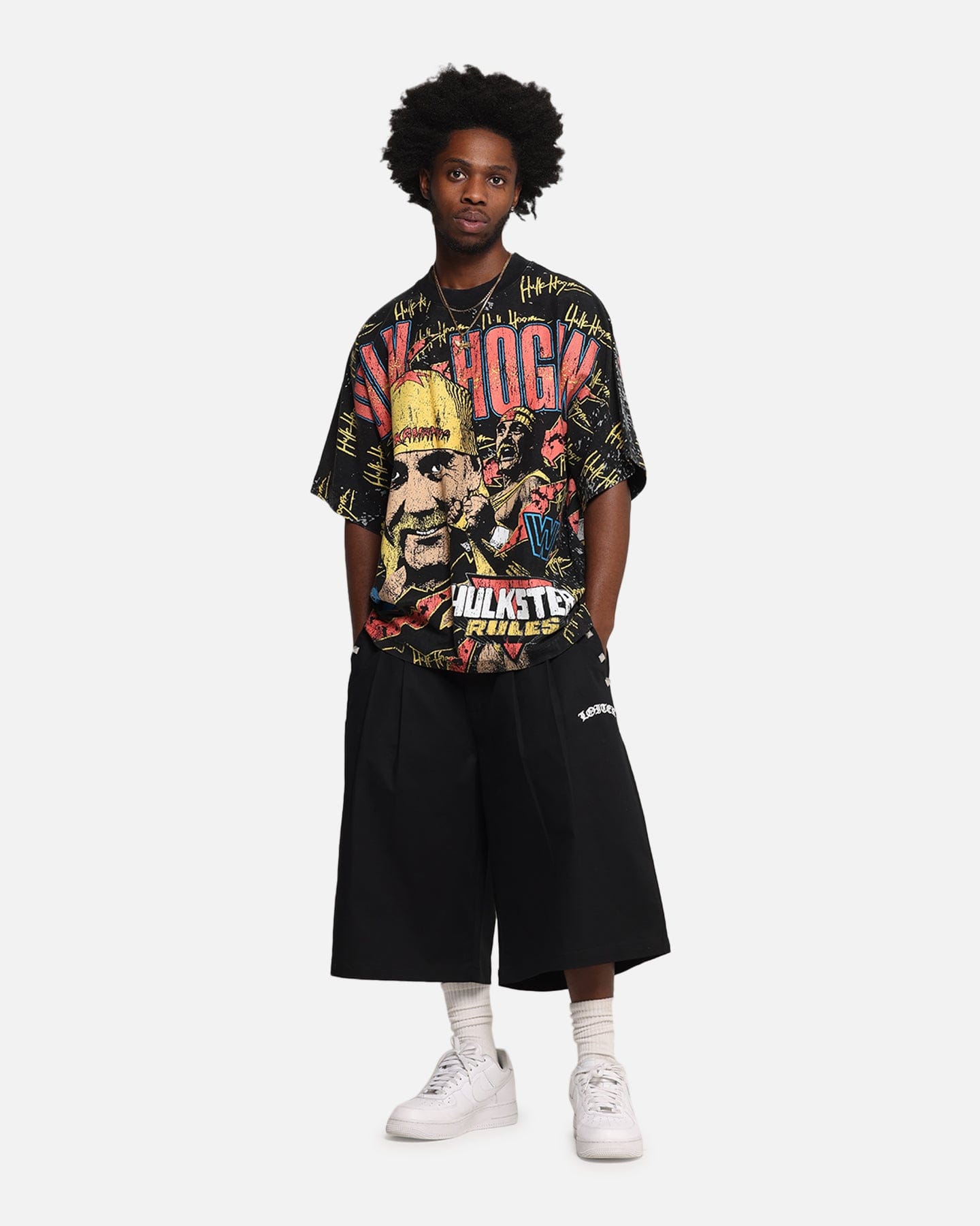 Hogan Culture Kings x WWE Hulk Hogan All Over Print T - Shirt Black