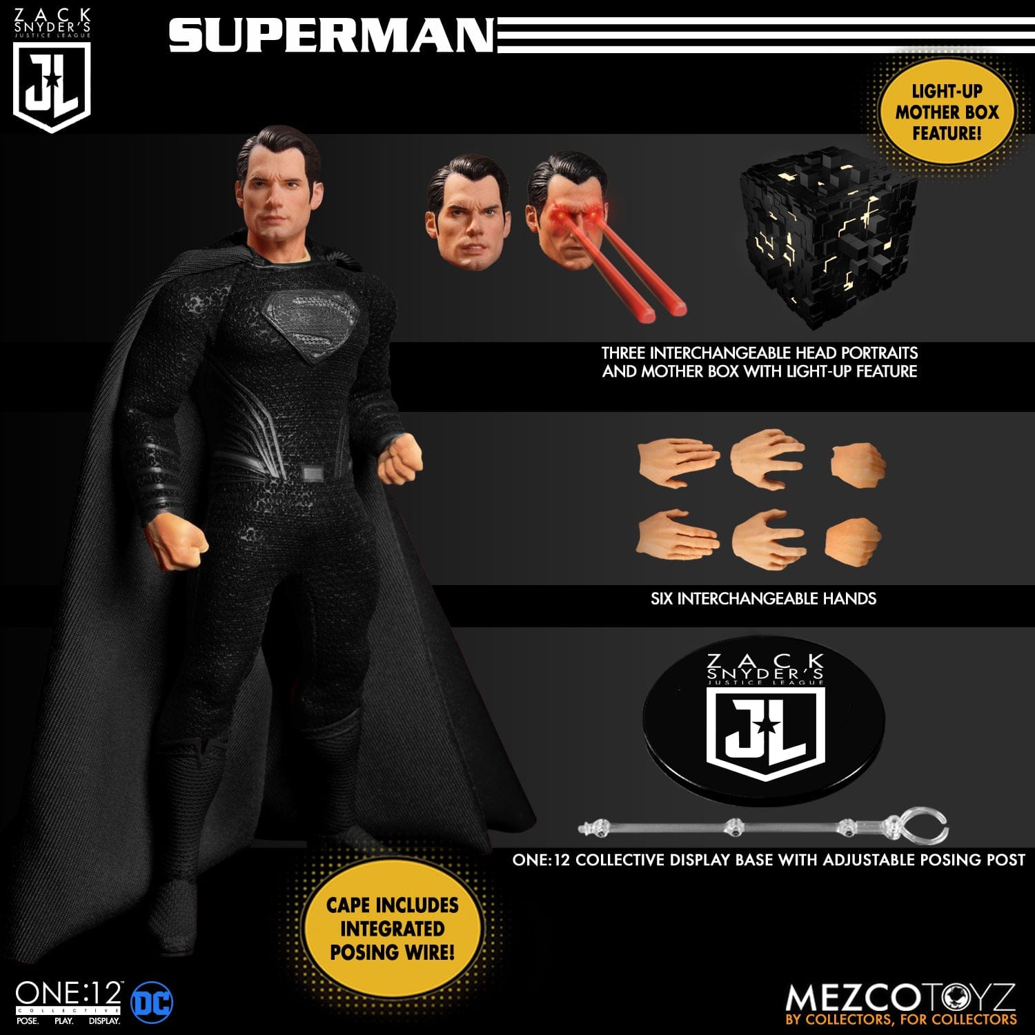 Mezco One 12 DC Zack Snyder's Justice League Deluxe Steel Boxed Set Action Figure