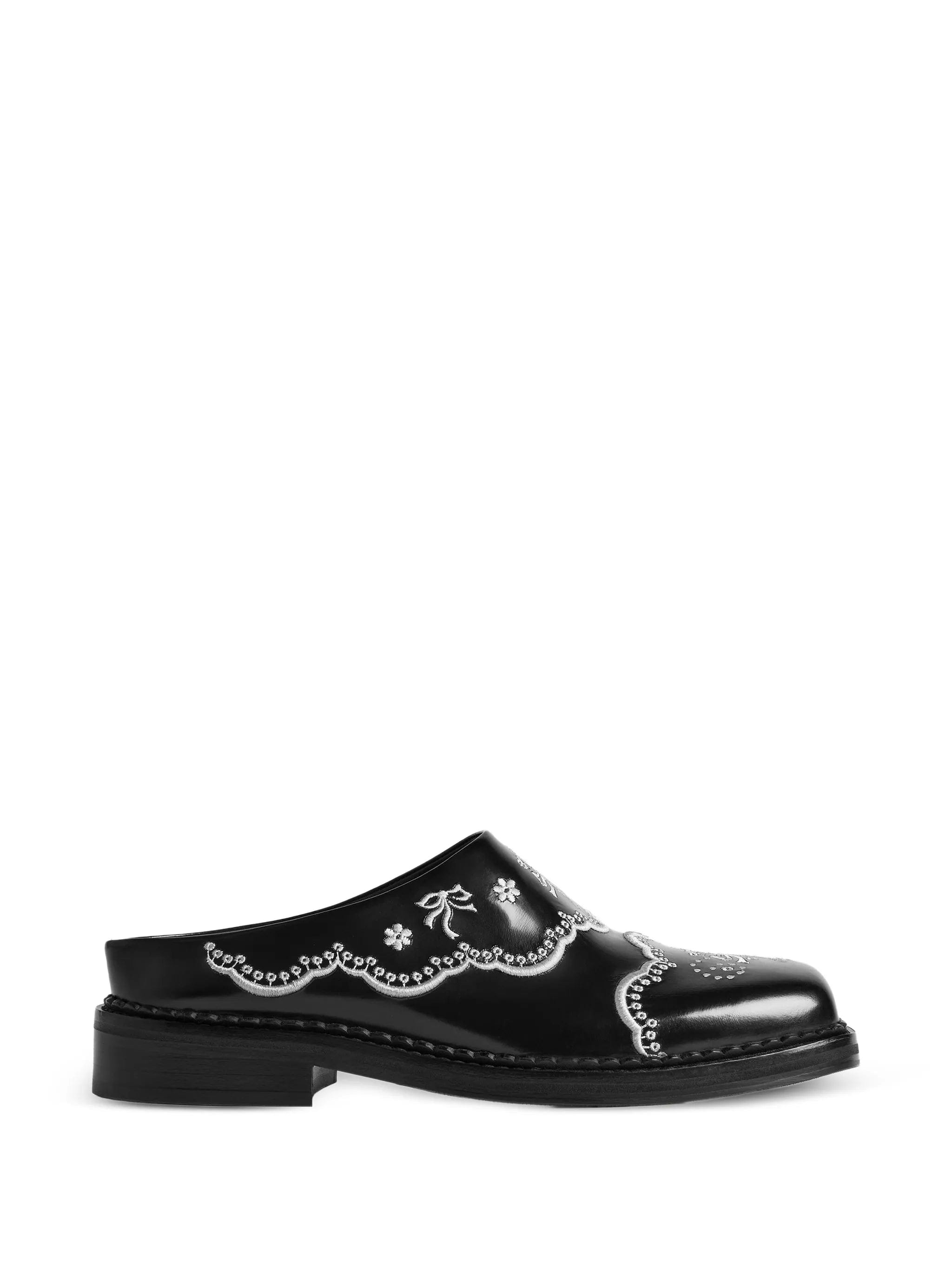 Simone Rocha embroidered leather mules