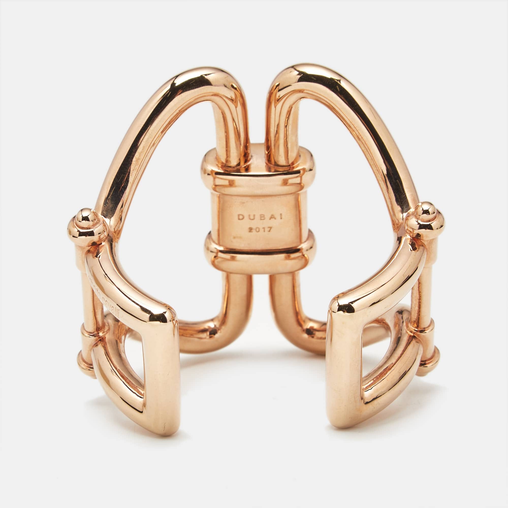 Roberto Cavalli Rose Gold Tone Cuff Bracelet