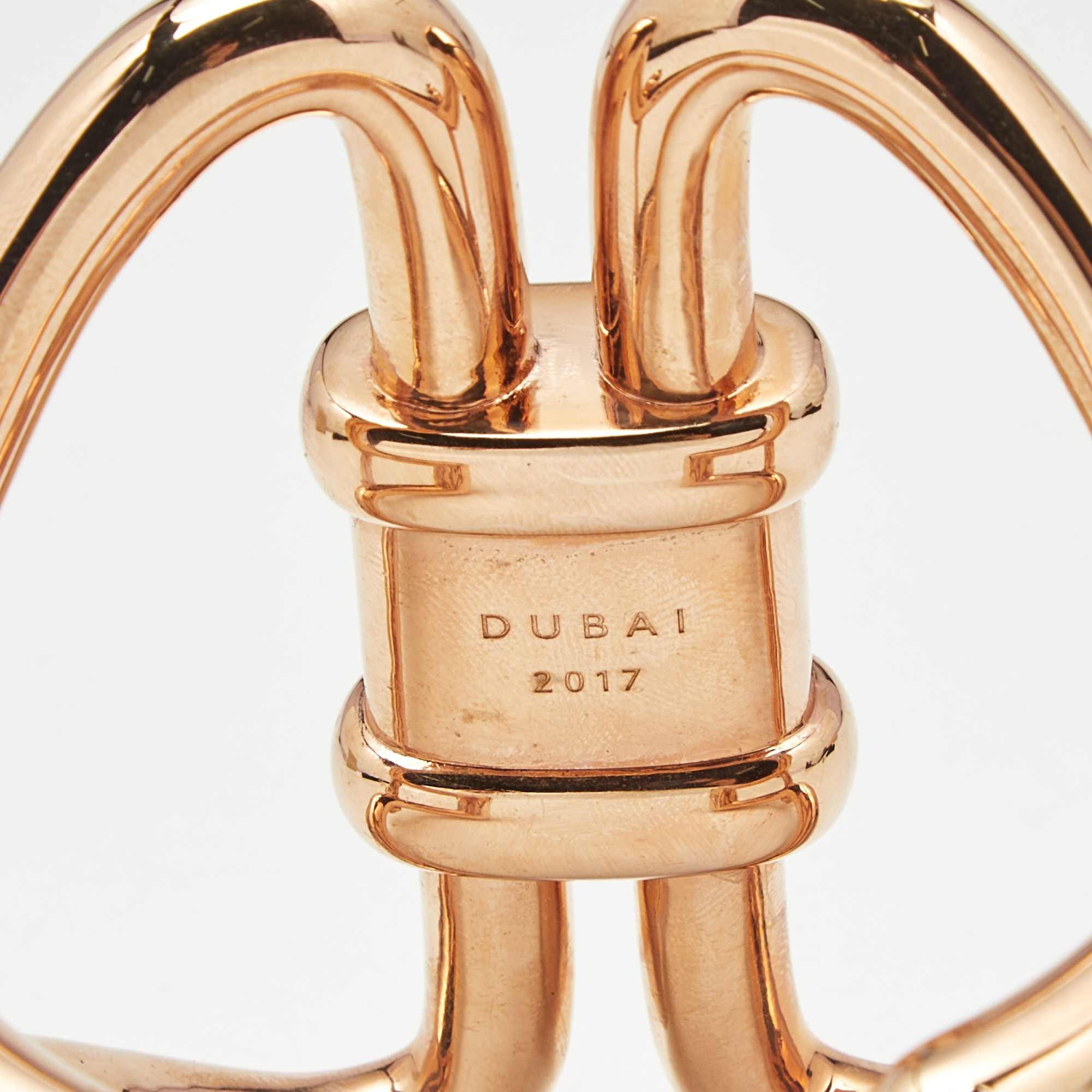 Roberto Cavalli Rose Gold Tone Cuff Bracelet