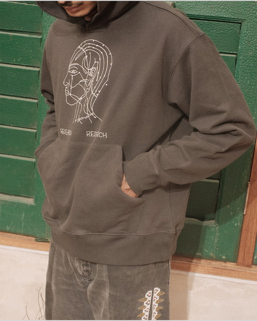 Kartik Research Research Research Hoodie - Charcoal/ Grey