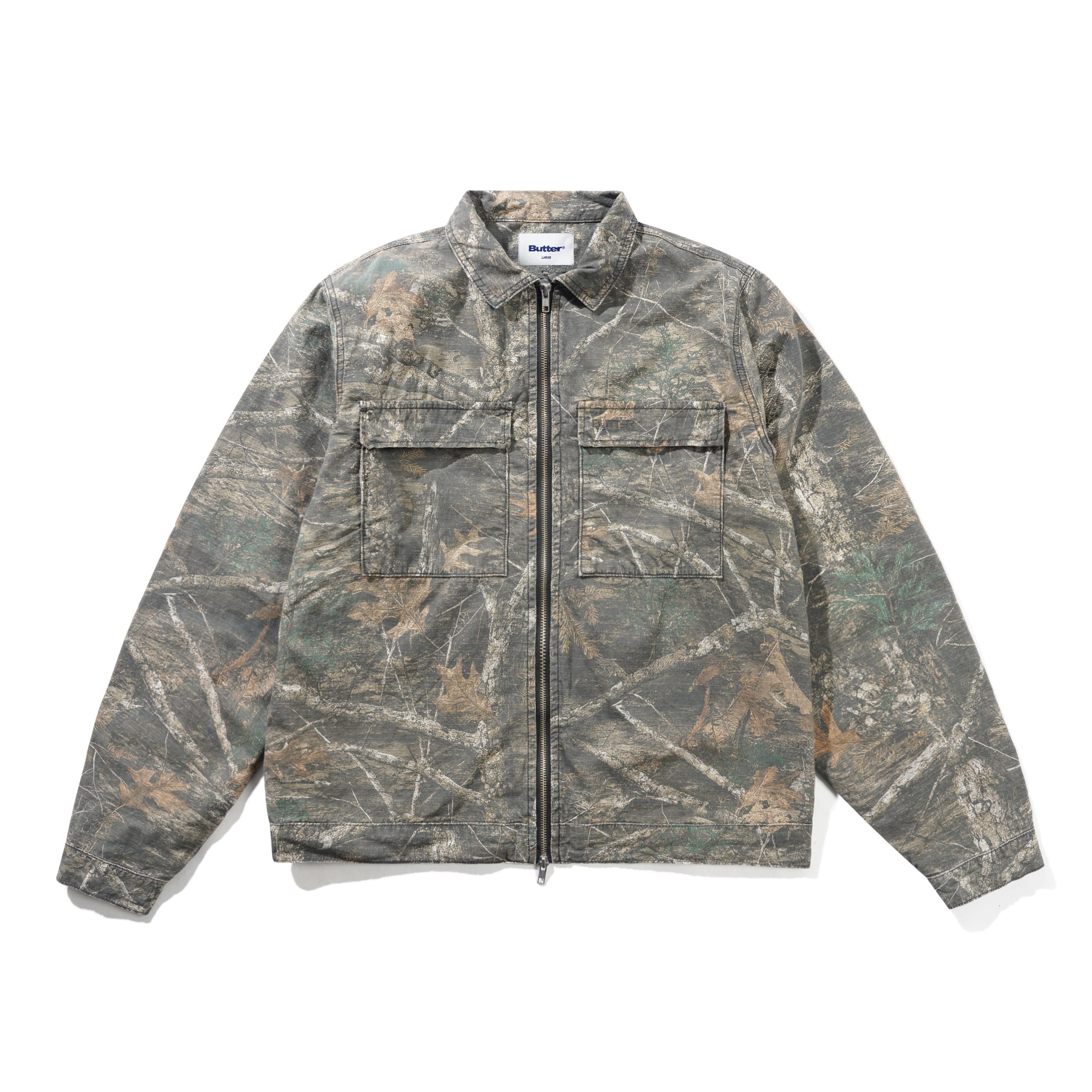 Butter Goods Ripstop Chore Jacket Forest Camo