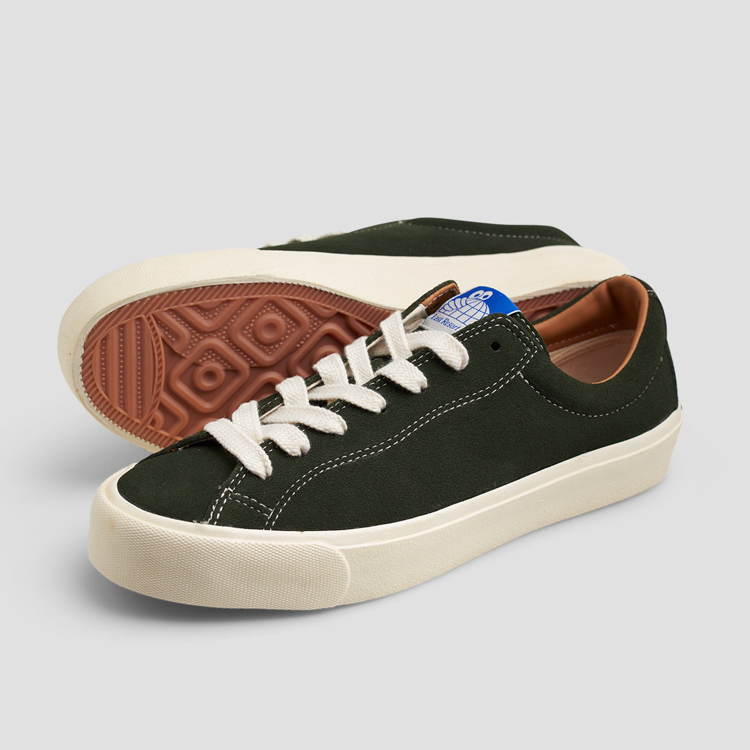 Last Resort AB VM003 Low Skate Shoes Suede Olive / White
