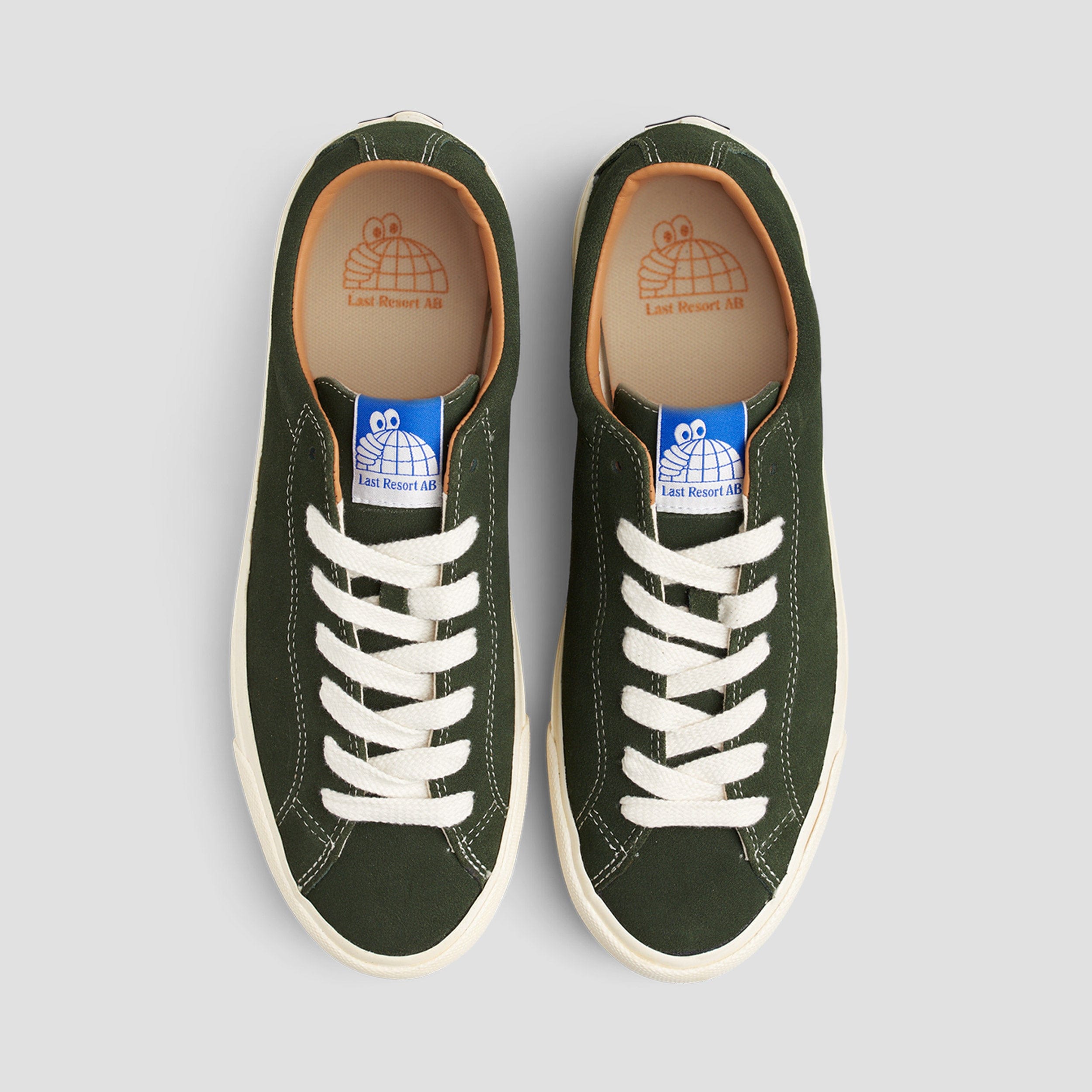 Last Resort AB VM003 Low Skate Shoes Suede Olive / White