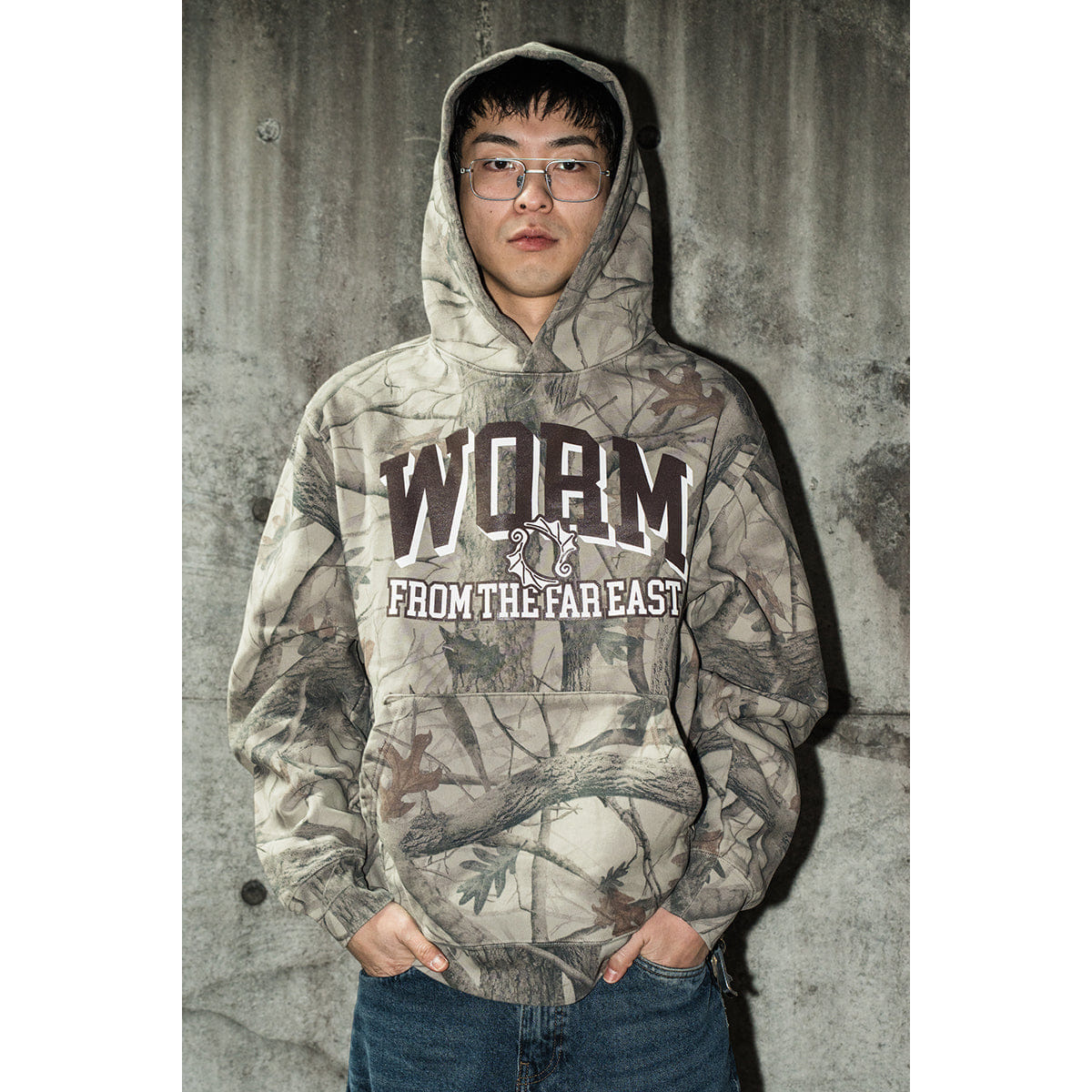 Logo WORM COLLEGE LOGO HOODIE (CAMO)