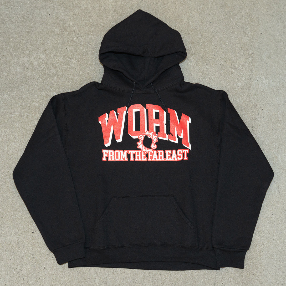Logo WORM COLLEGE LOGO HOODIE (BLACK)