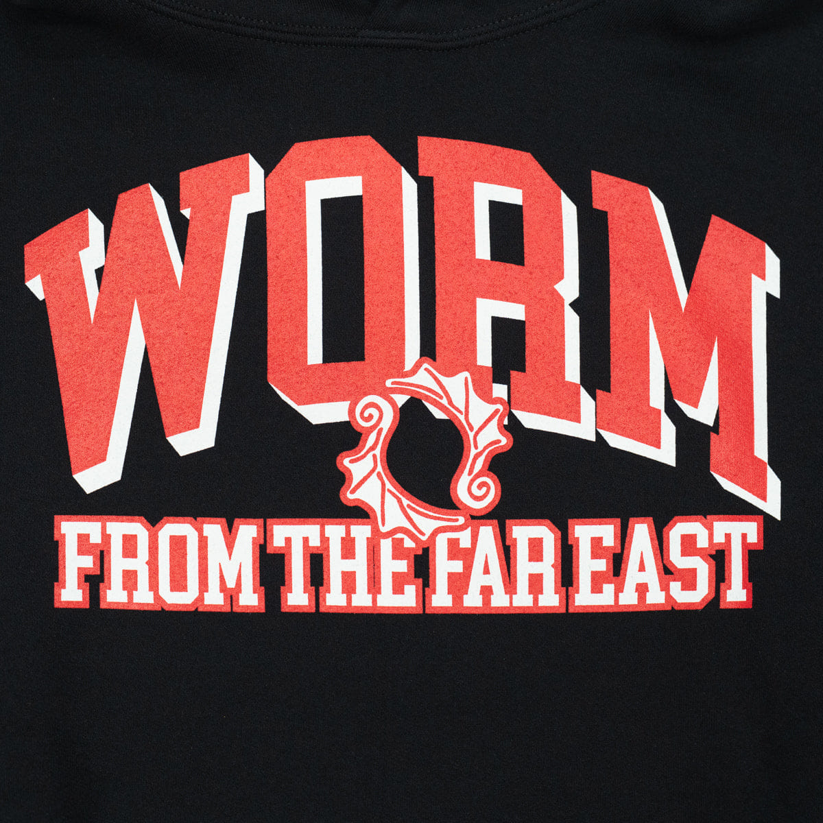 Logo WORM COLLEGE LOGO HOODIE (BLACK)