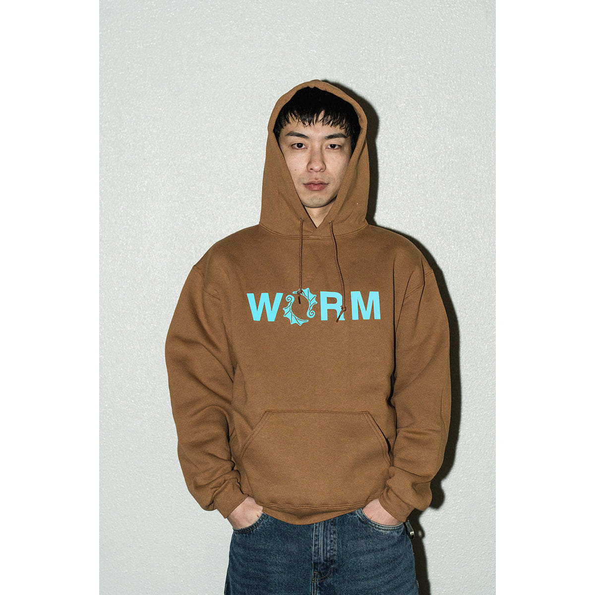 Logo WORM LOGO HOODIE 2025 (BROWN)