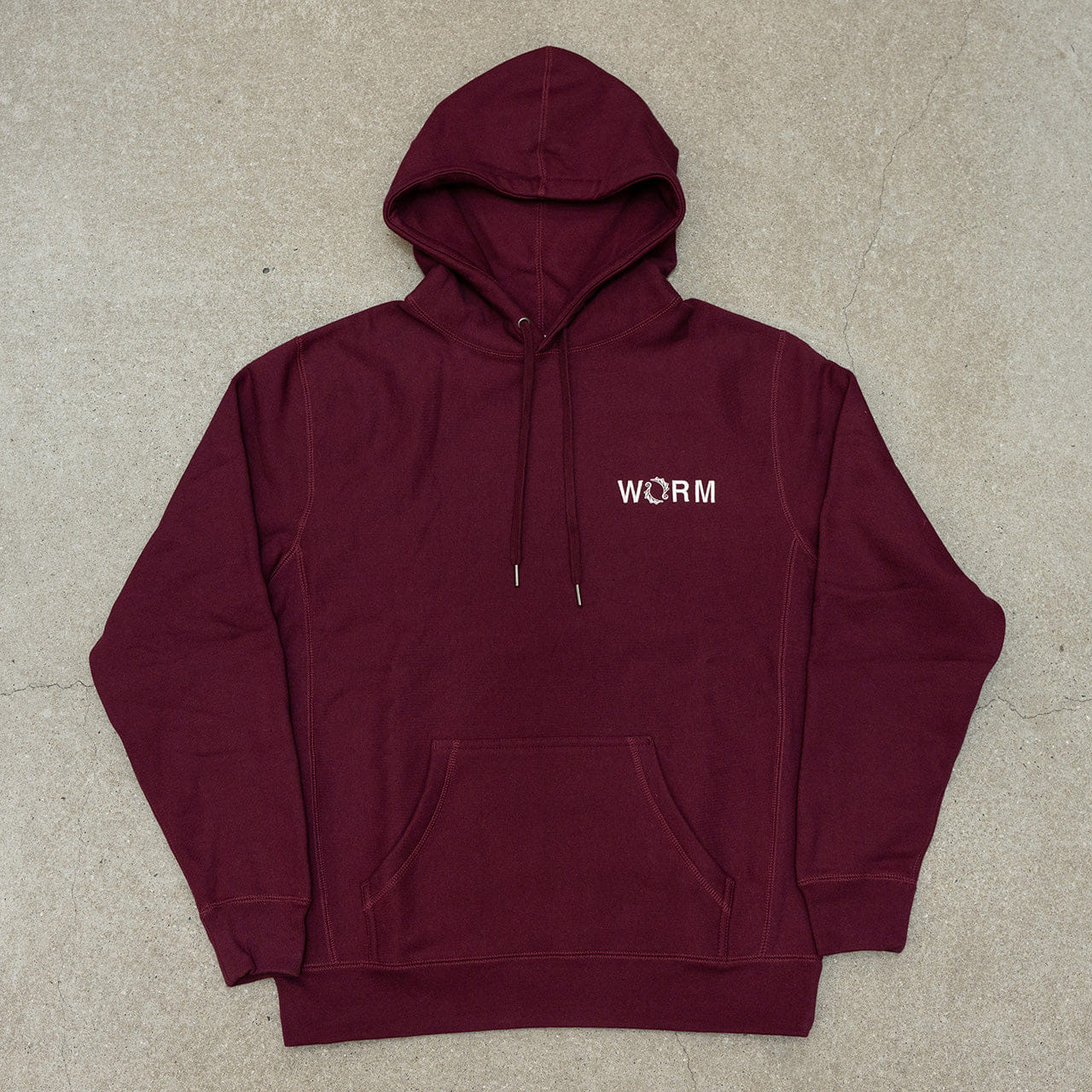 Logo WORM Logo Hoodie Maroon