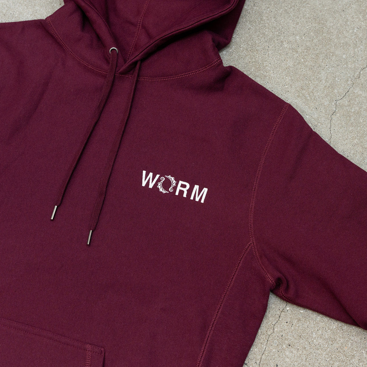 Logo WORM Logo Hoodie Maroon