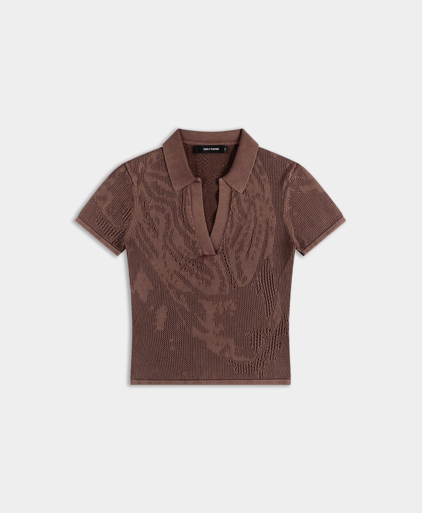Polo Bordeaux Red Braided Washed Polo