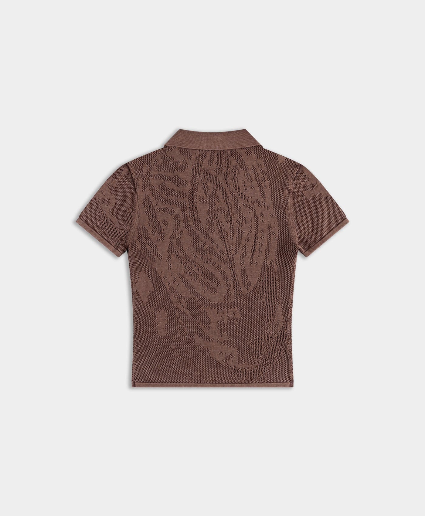 Polo Bordeaux Red Braided Washed Polo