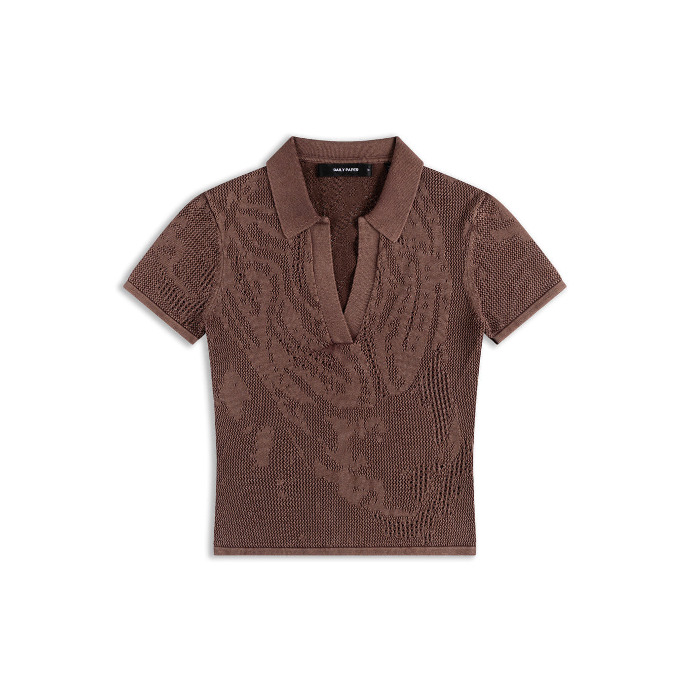 Polo Bordeaux Red Braided Washed Polo