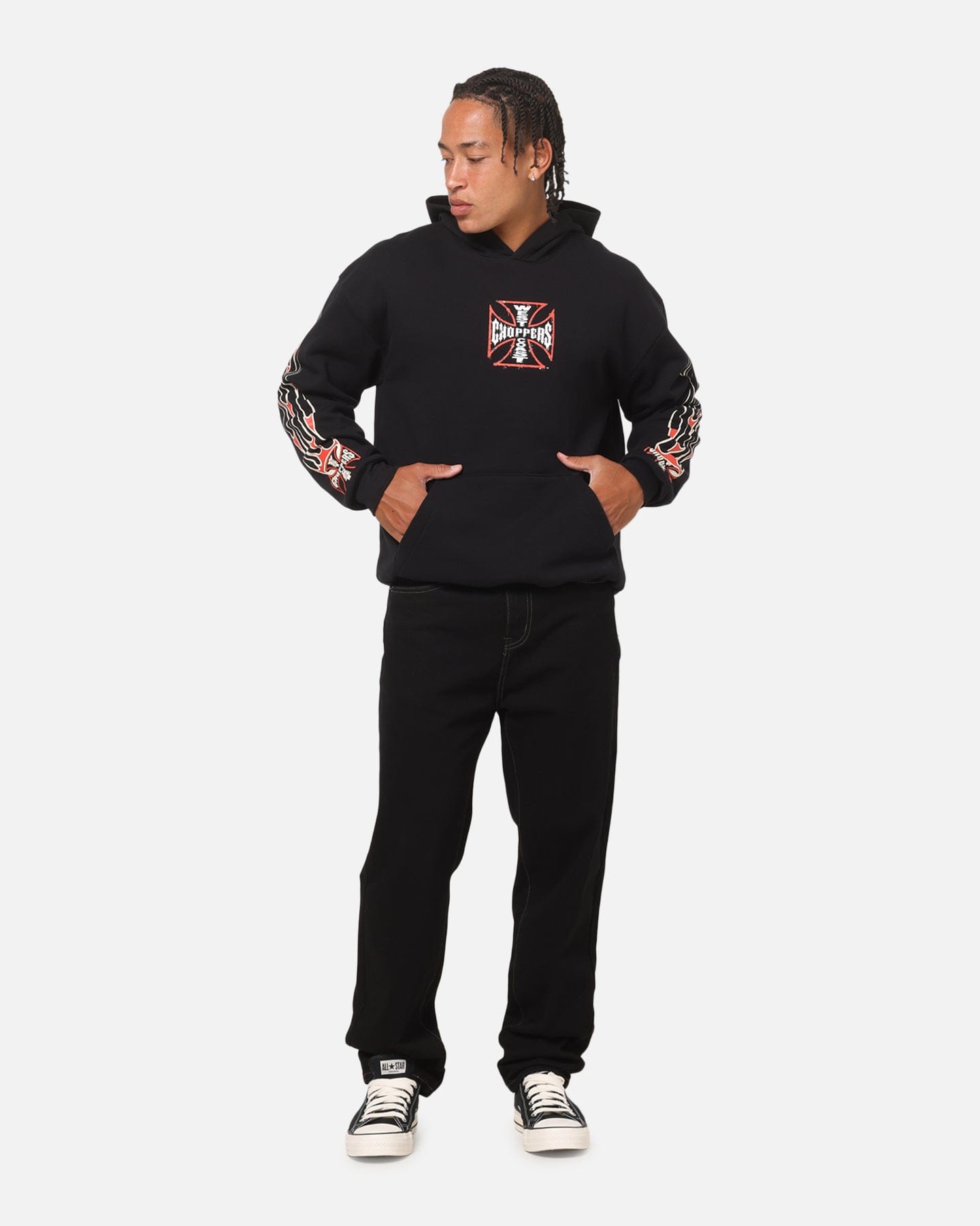 WEST COAST Choppers Forever Flames Hoodie Black