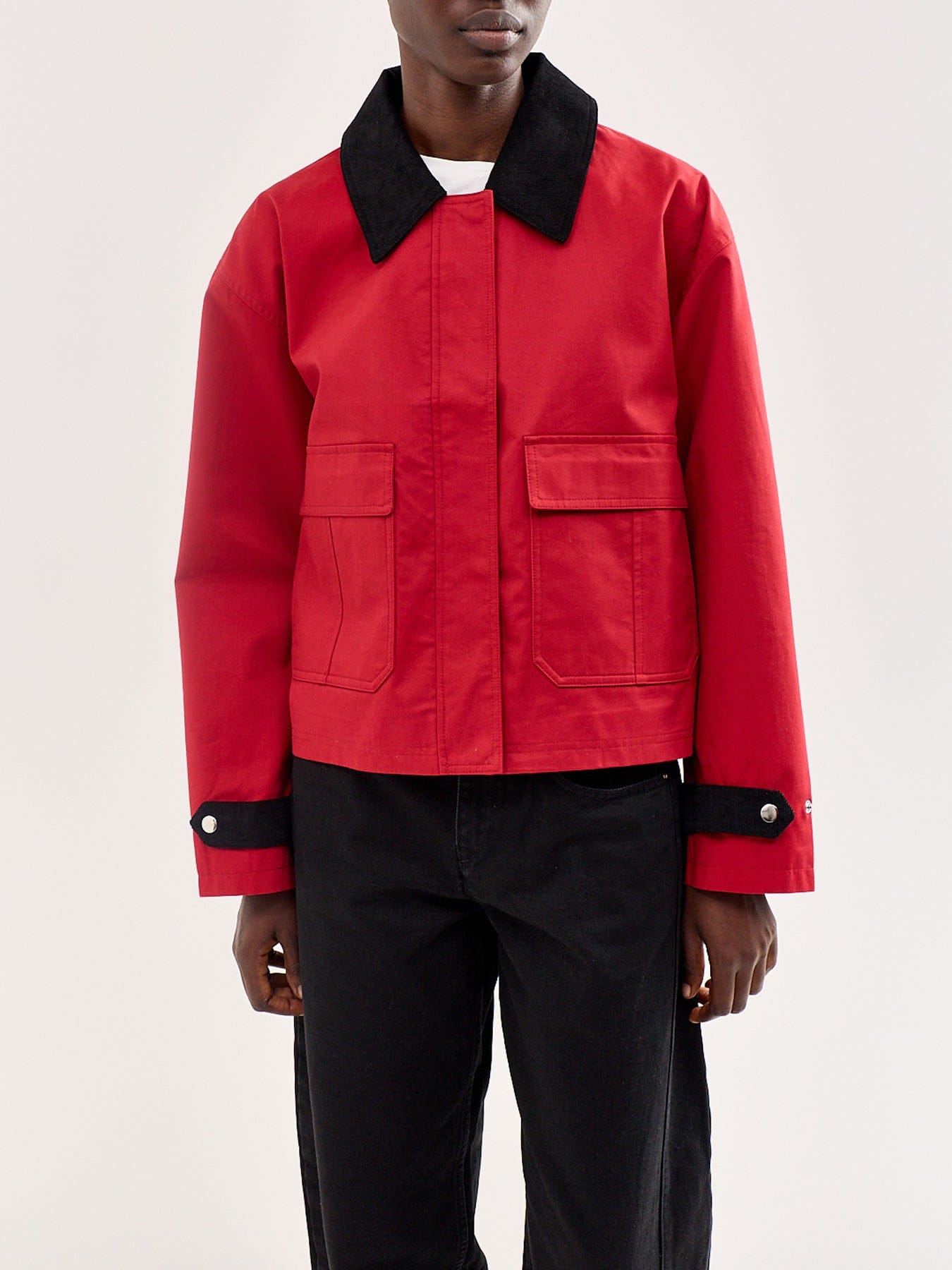 Nobody's Child Cropped Freddie Barn Jacket Red