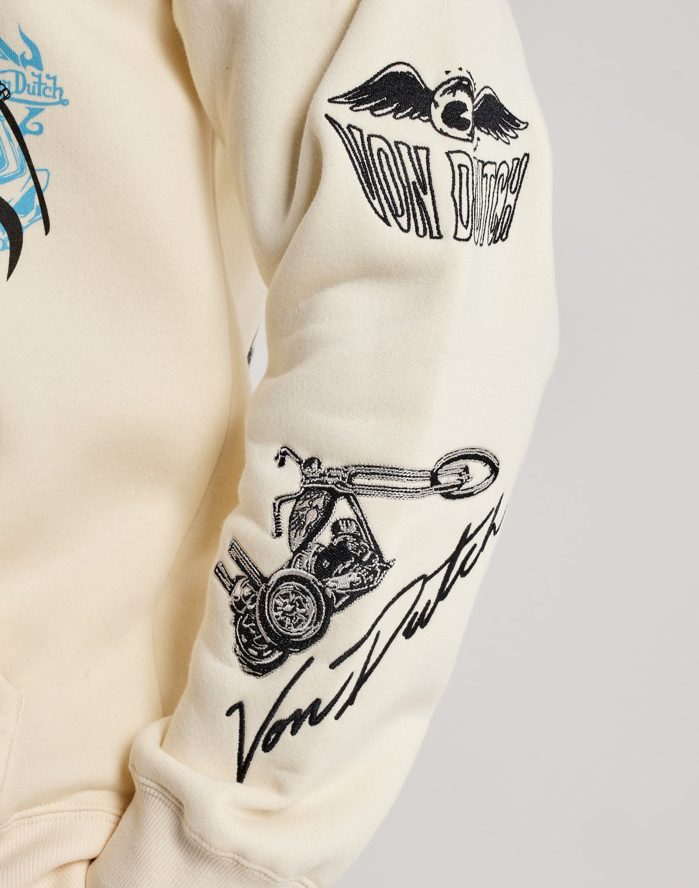 Von Dutch Tattoo Full - Zip Fleece Hoodie