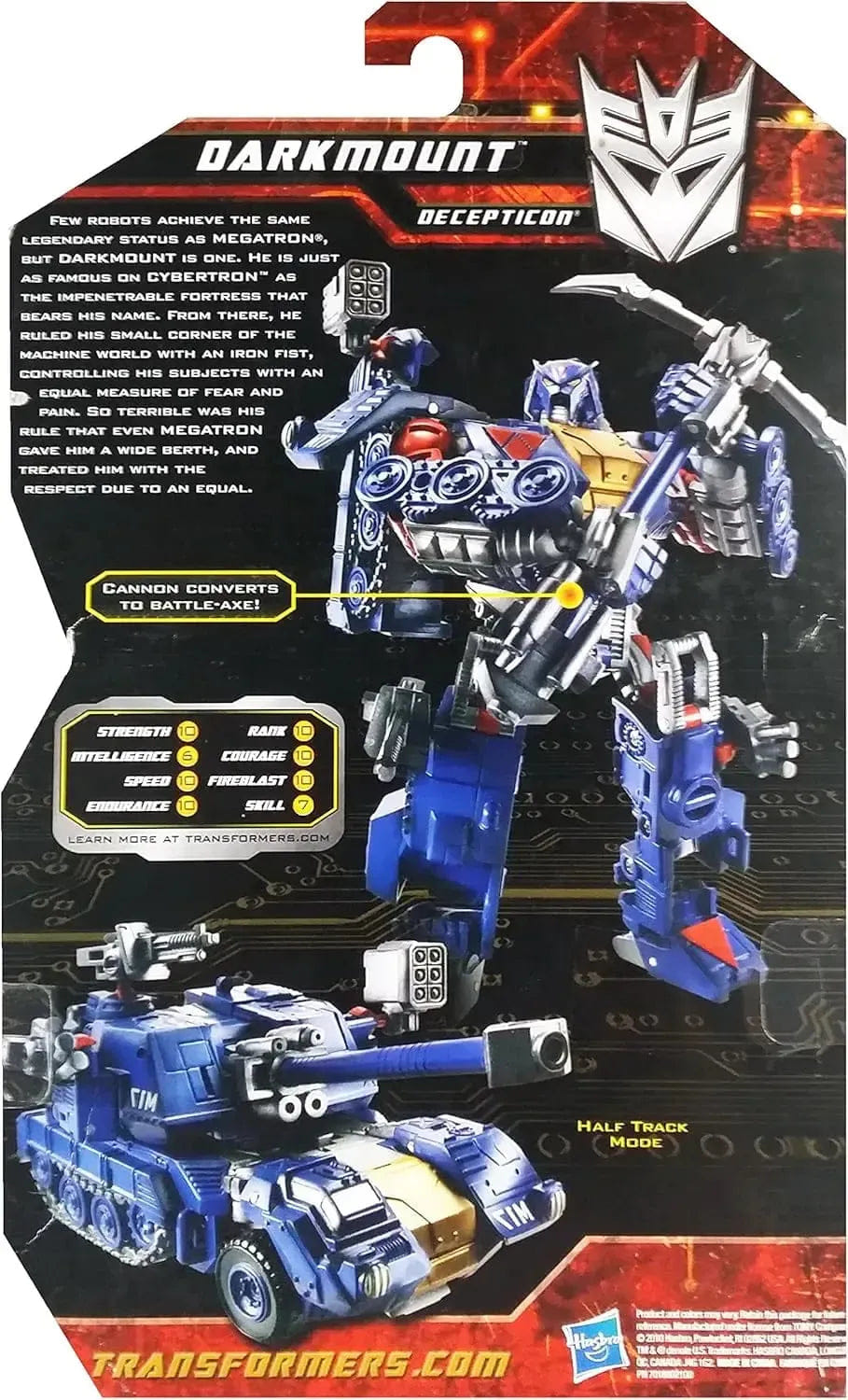 Hasbro Transformers Generations - Decepticon Darkmount Action Figure - Hasbro - Deluxe Class (2010 Wave 2)