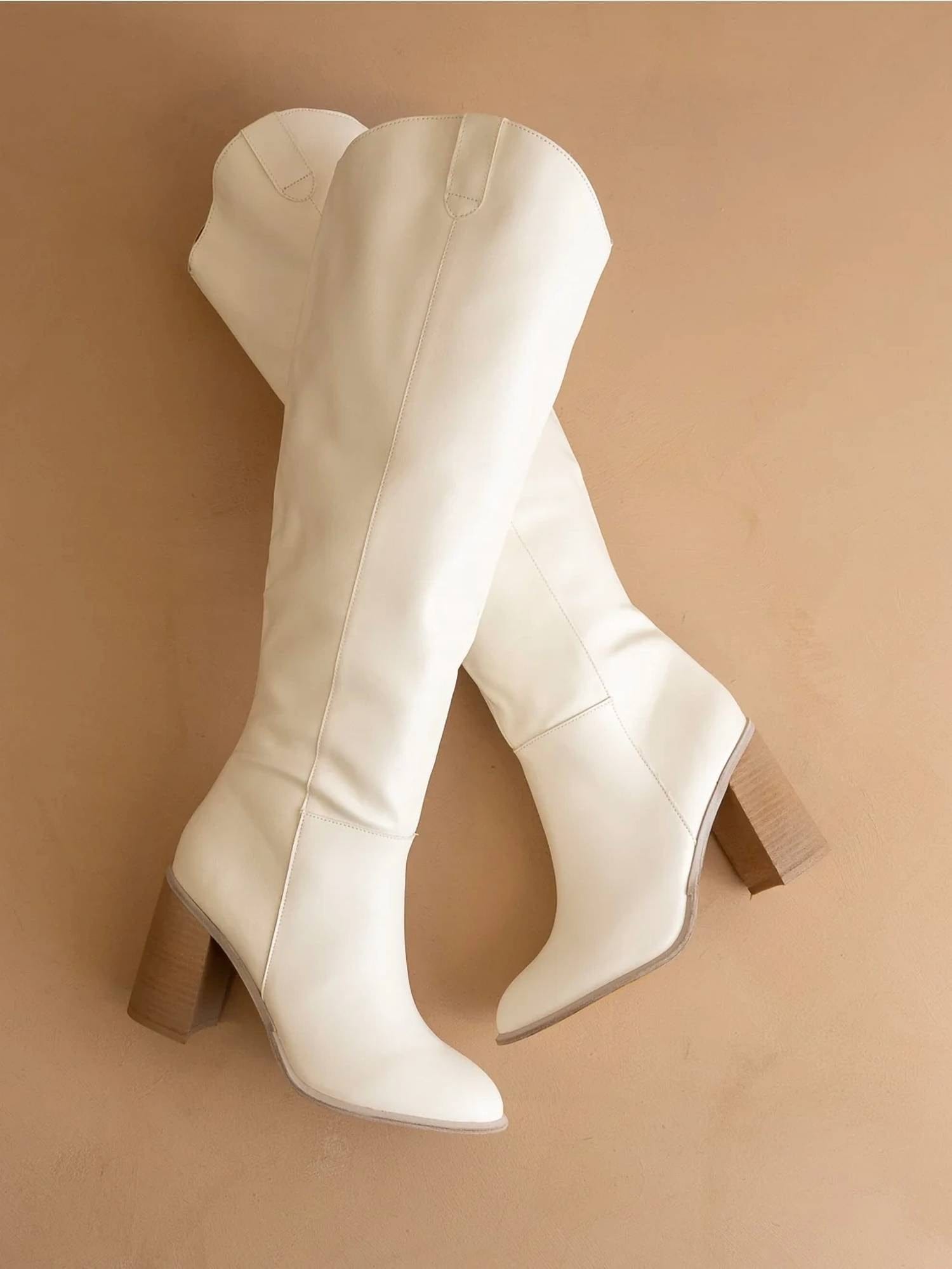 WHITE* Women's The Stephanie Knee - High Boot In White