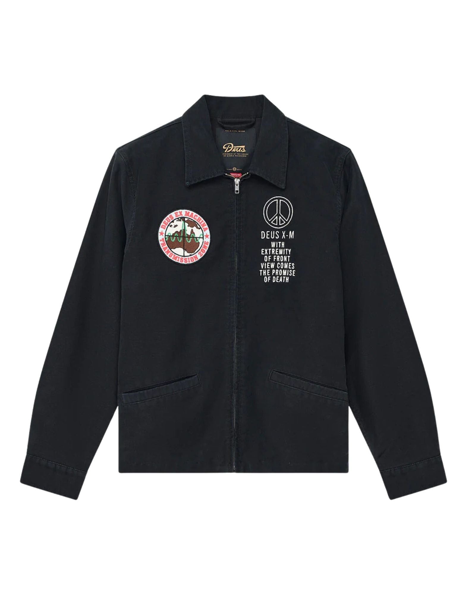 SOUVENIR Black Fugazi Embroidered Cotton Sateen Souvenir Jacket