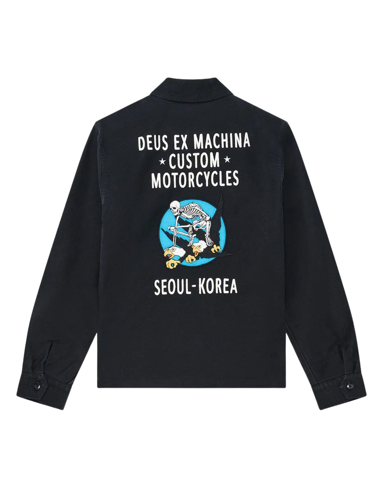 SOUVENIR Black Fugazi Embroidered Cotton Sateen Souvenir Jacket