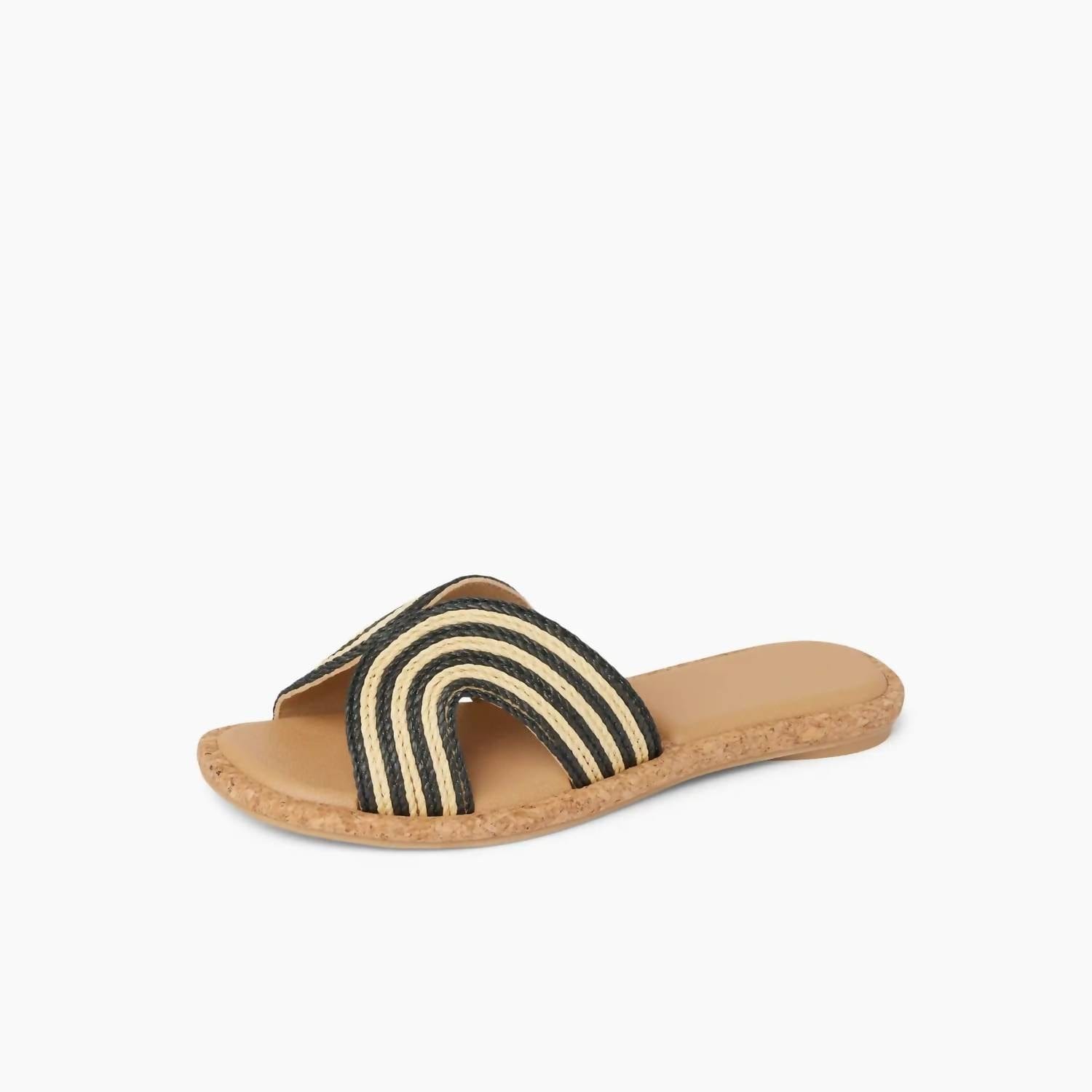 WHITE* Women's Willow Paisley Textile Sandals In Black/white